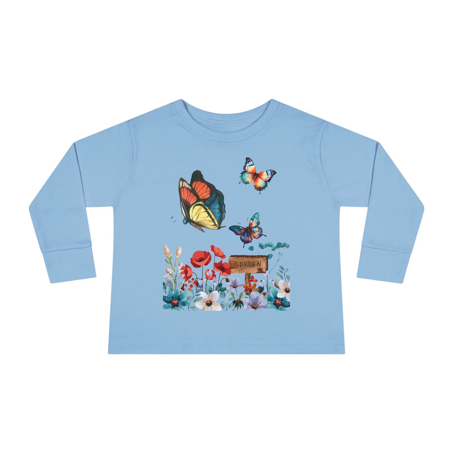 Butterfly garden Toddler Long Sleeve Tee