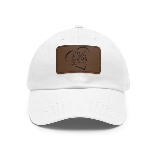 Jesus has Risen baseball cap with leather patch