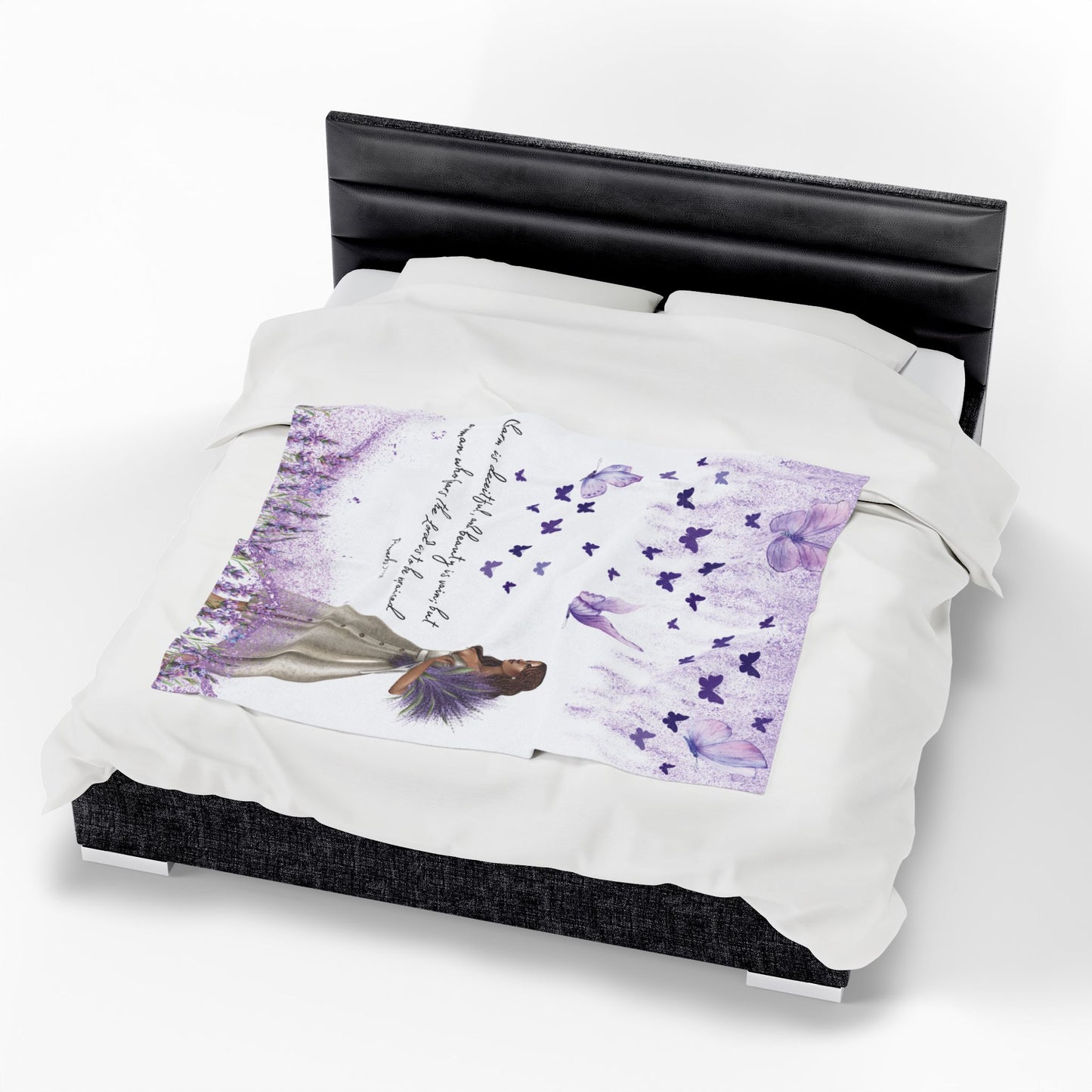 Proverbs 31:30 Velveteen Plush Blanket