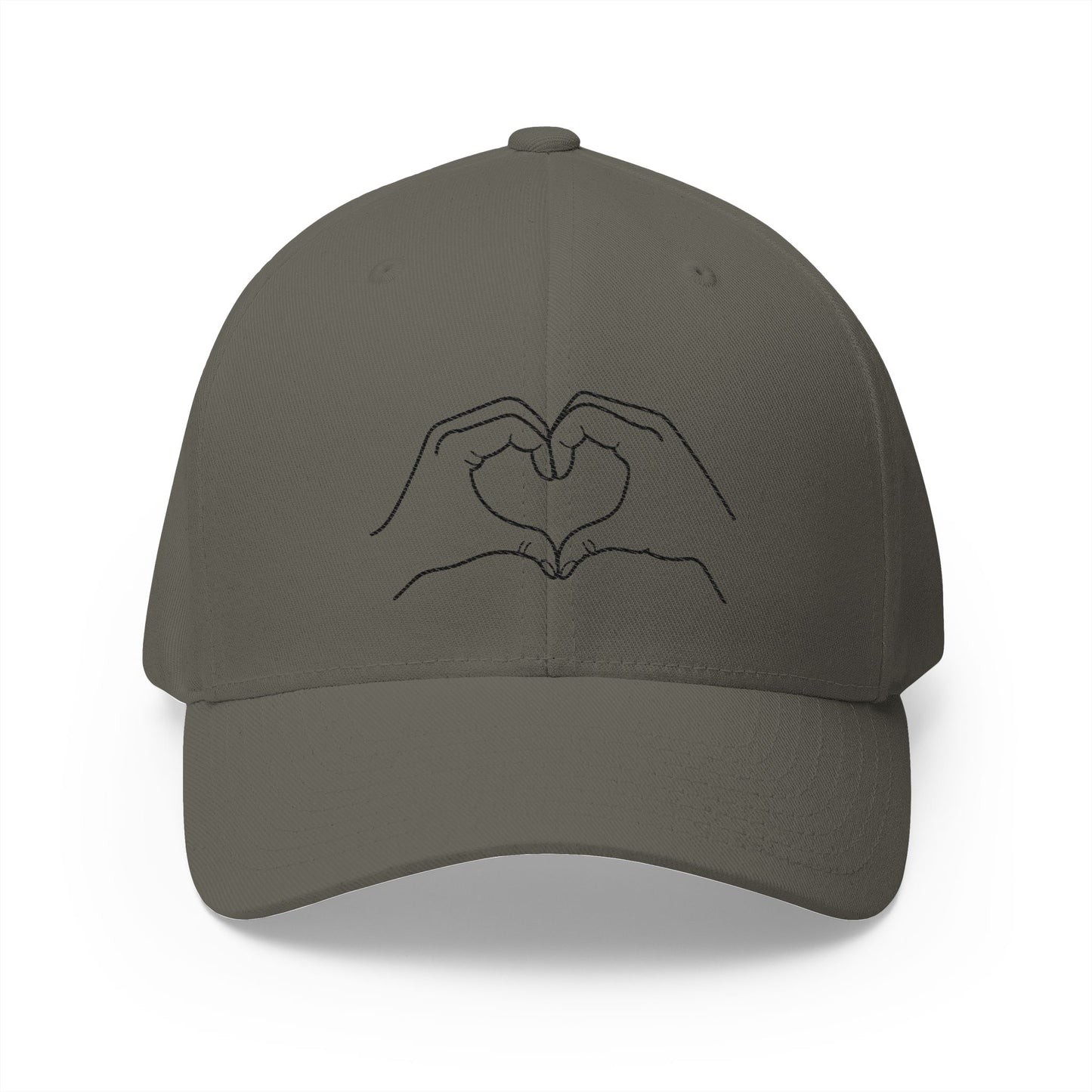 Love Embroidered Fitted Cap - Stay Positive & Stylish