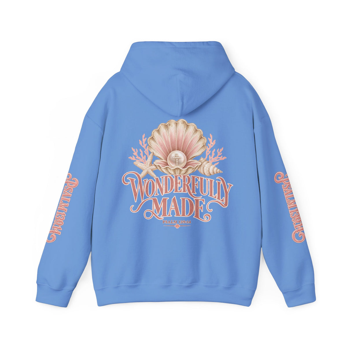 Wonderfully Made Hoodie — Floral Pearl Backprint Hooded Sweatshirt