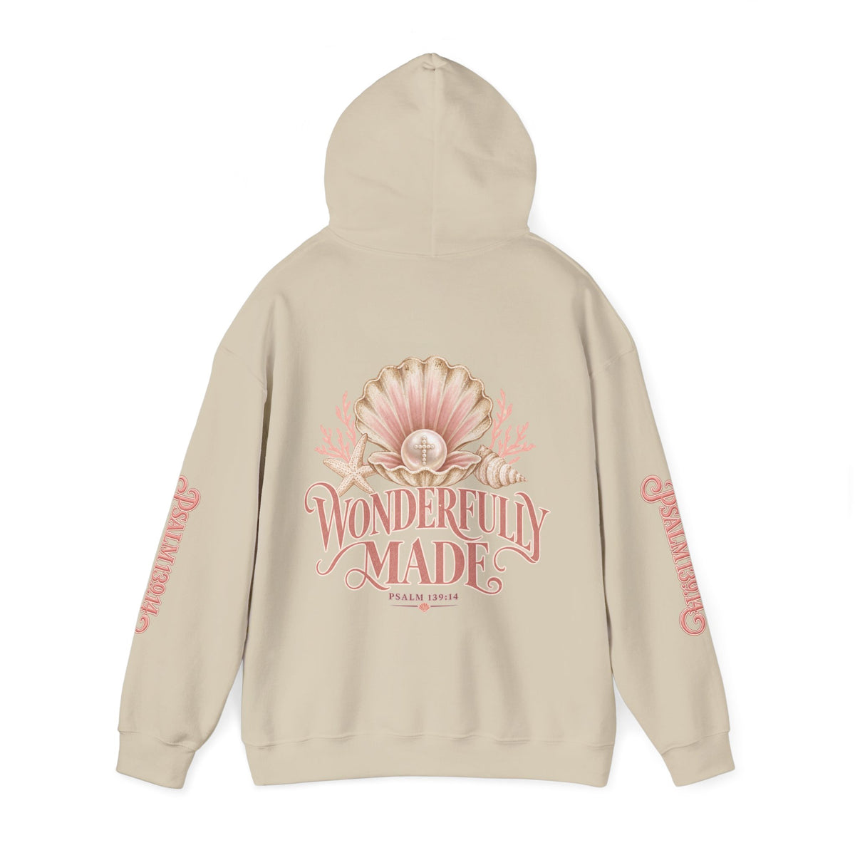 Wonderfully Made Hoodie — Floral Pearl Backprint Hooded Sweatshirt