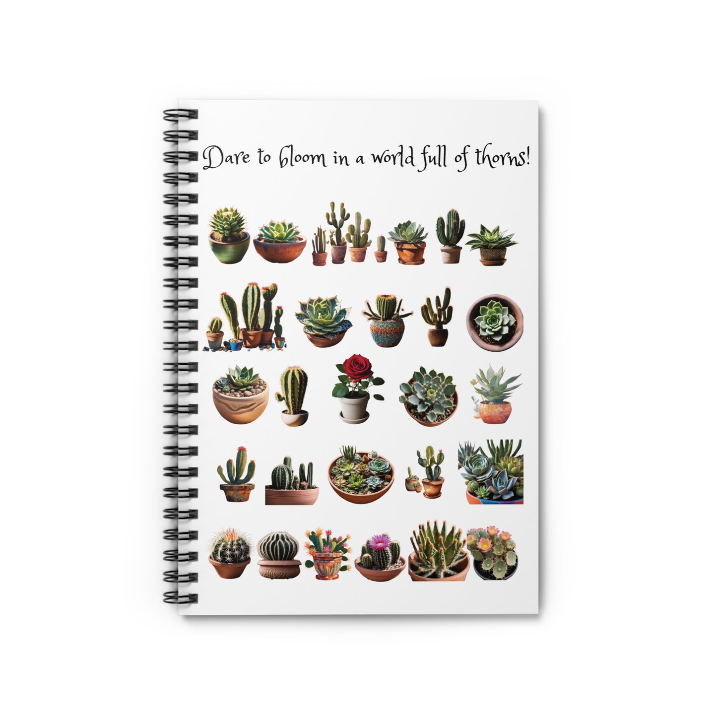 Dare to Bloom Ruled Spiral Notebook