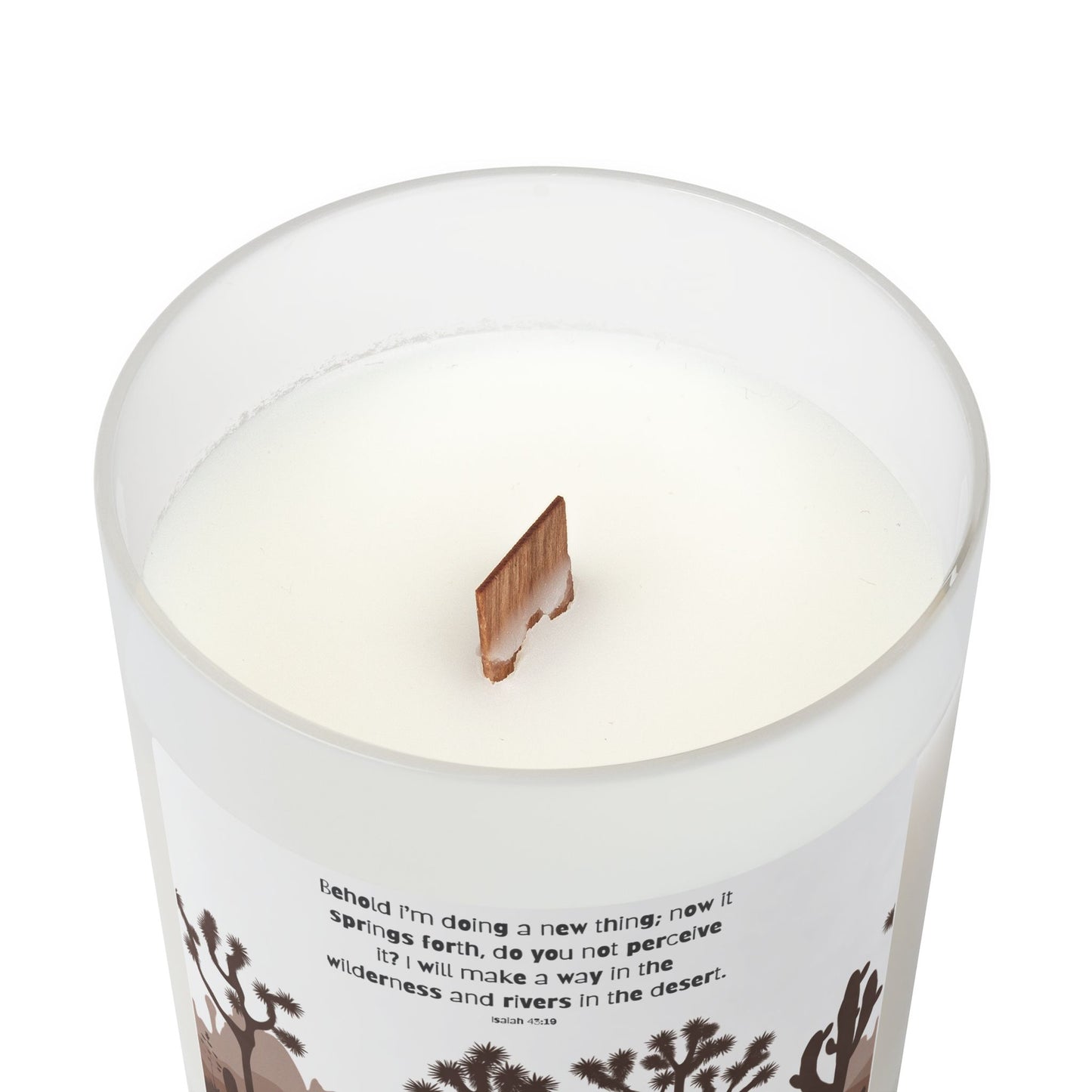Doing a new thing Frosted Glass Candle, 11oz
