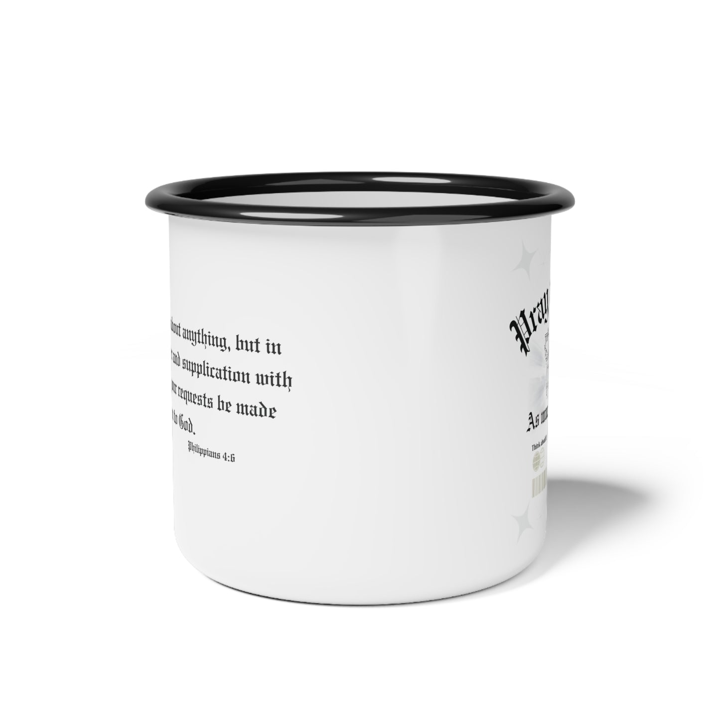 Pray about it Enamel Camp Cup - "Jesus, Coffee, and Me" - Perfect for Faith Lovers