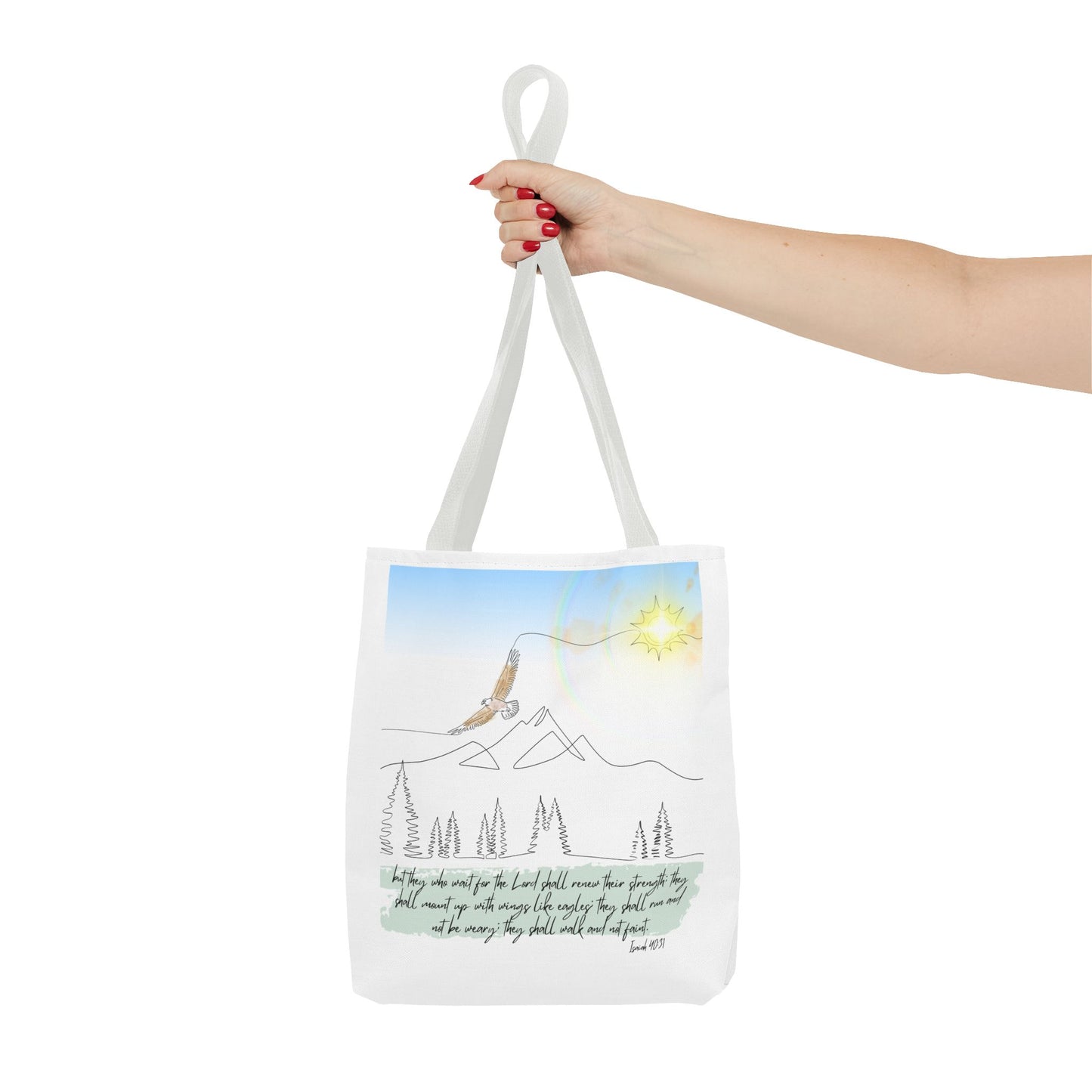 Wings like eagles Tote Bag