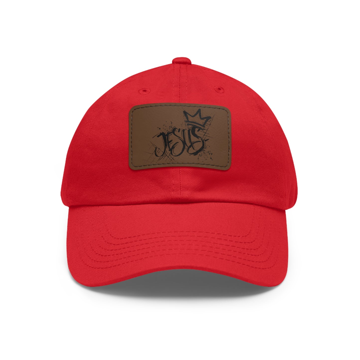 King Jesus baseball cap with leather patch