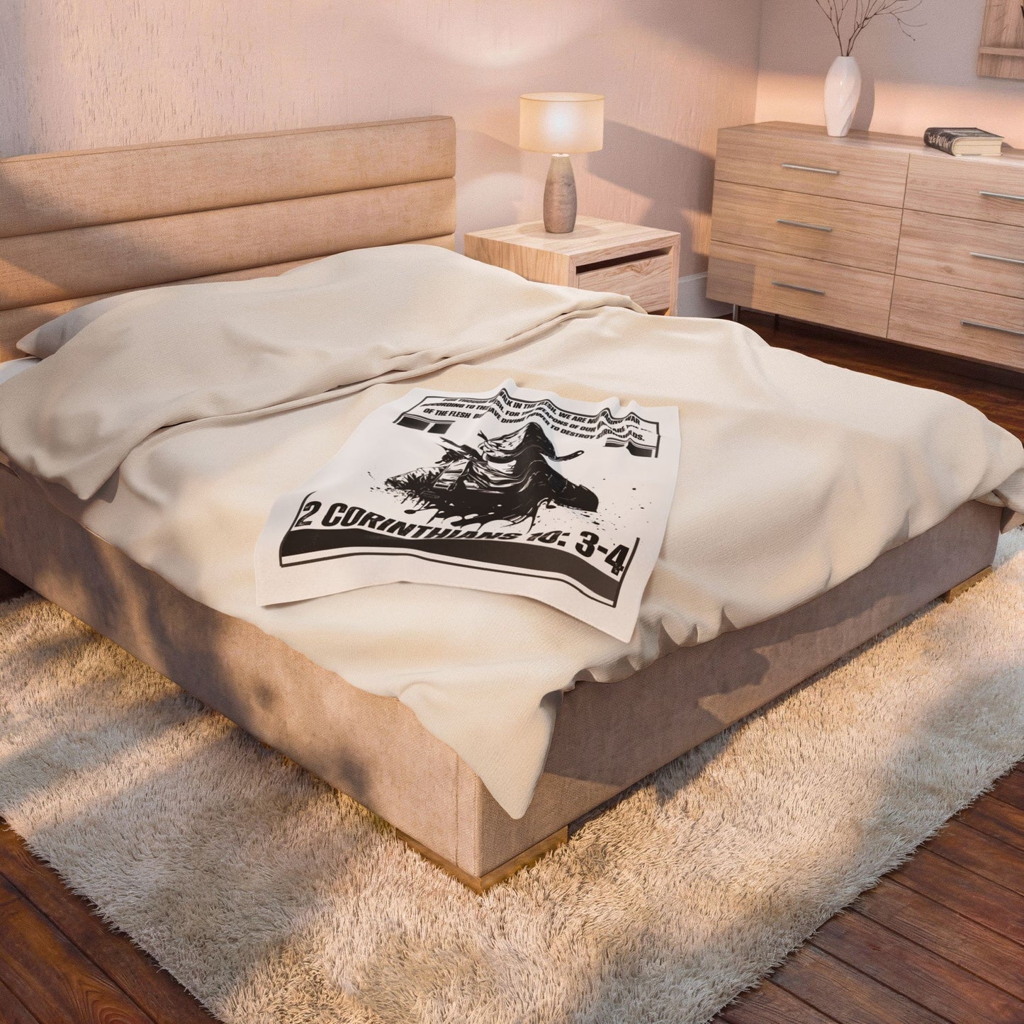 2 Corinthians 10:3-4 Velveteen Plush Blanket