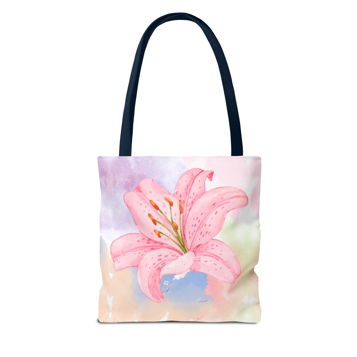 Pink Watercolor Lily Tote Bag