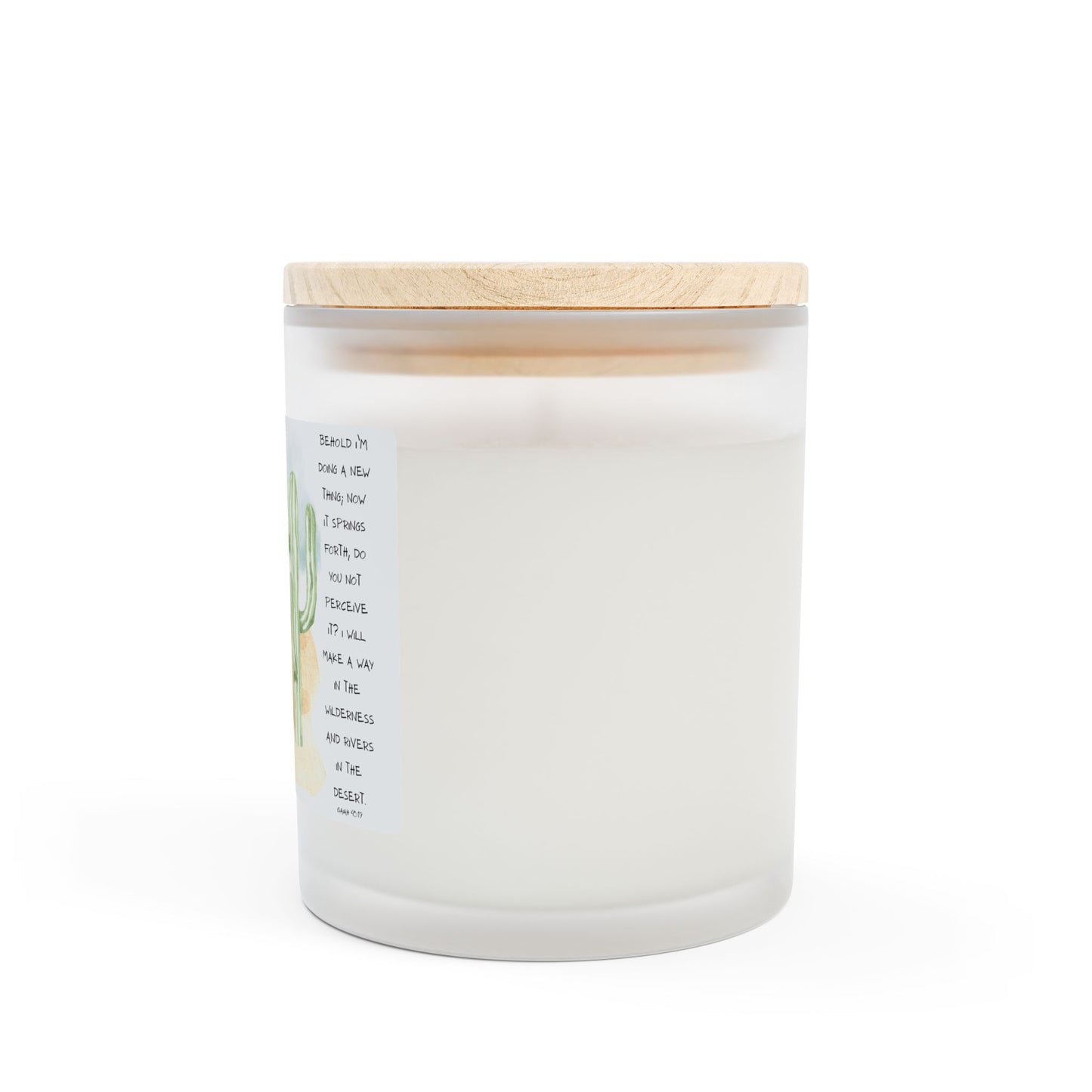 Isaiah 43:19 Frosted Glass Candle, 11oz