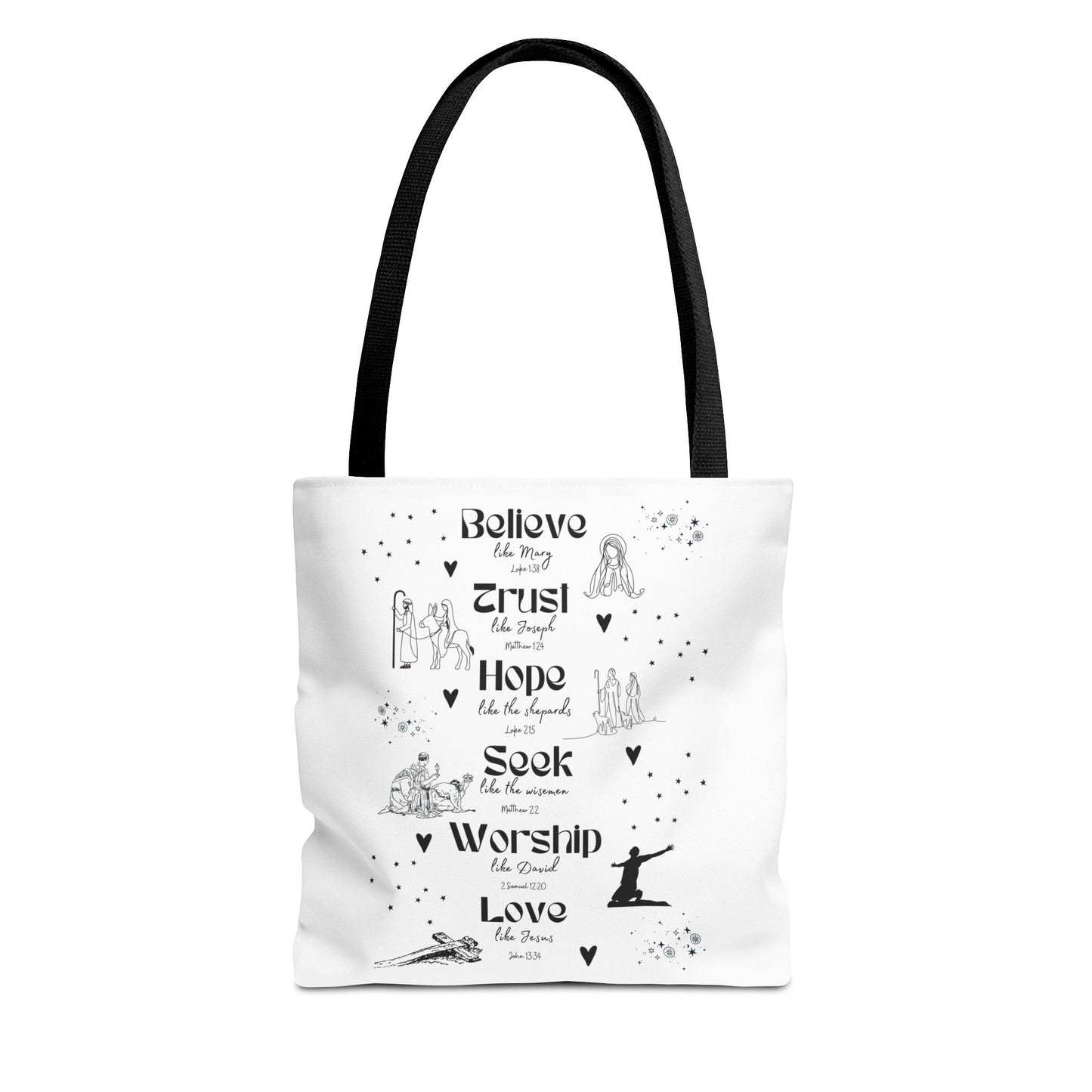 Believe like Mary Tote Bag
