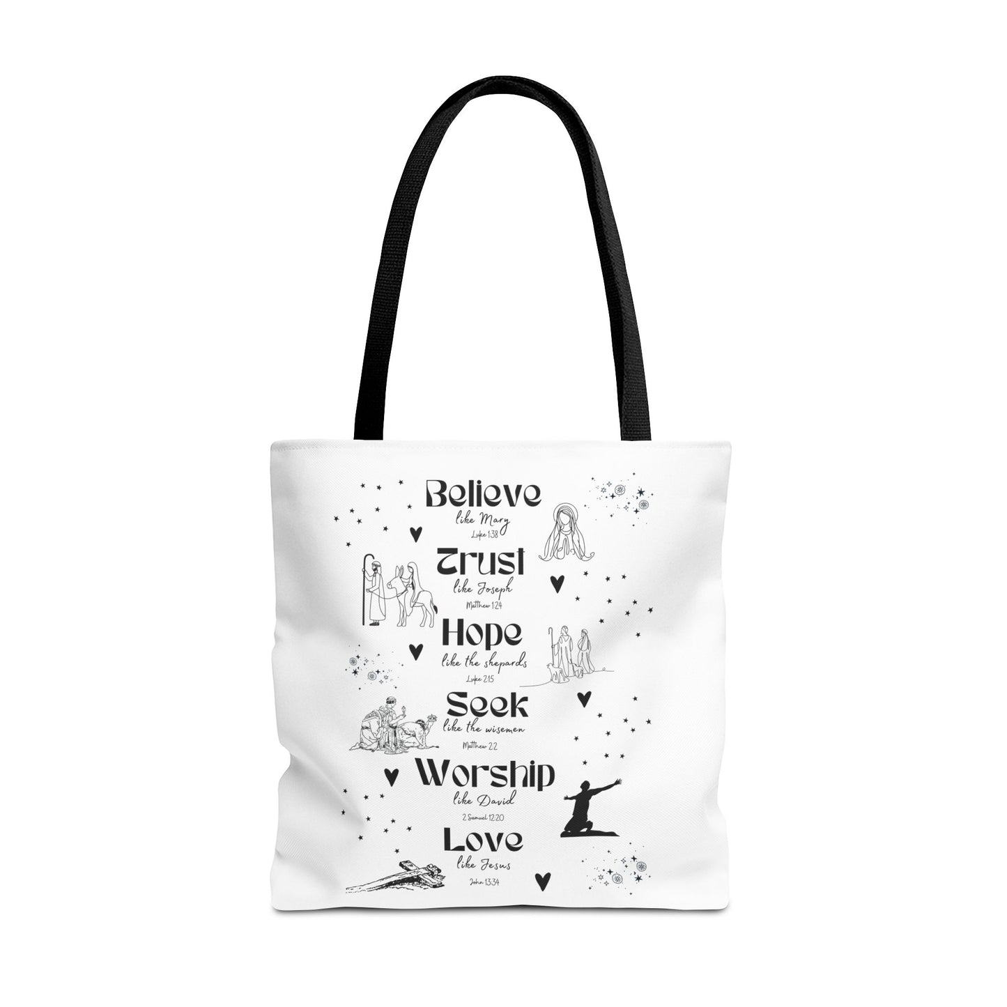 Believe like Mary Tote Bag