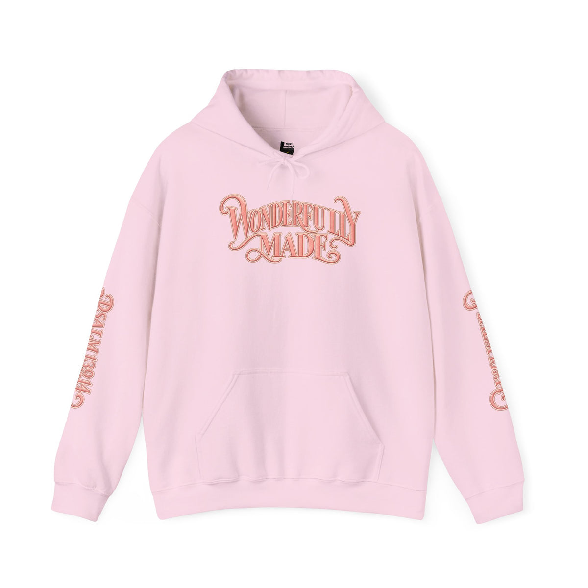 Wonderfully Made Hoodie — Floral Pearl Backprint Hooded Sweatshirt