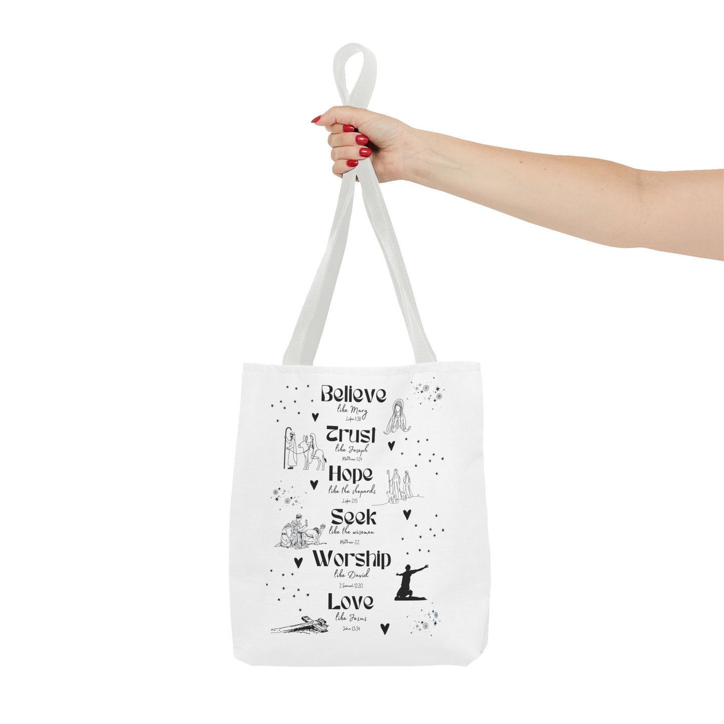Believe like Mary Tote Bag