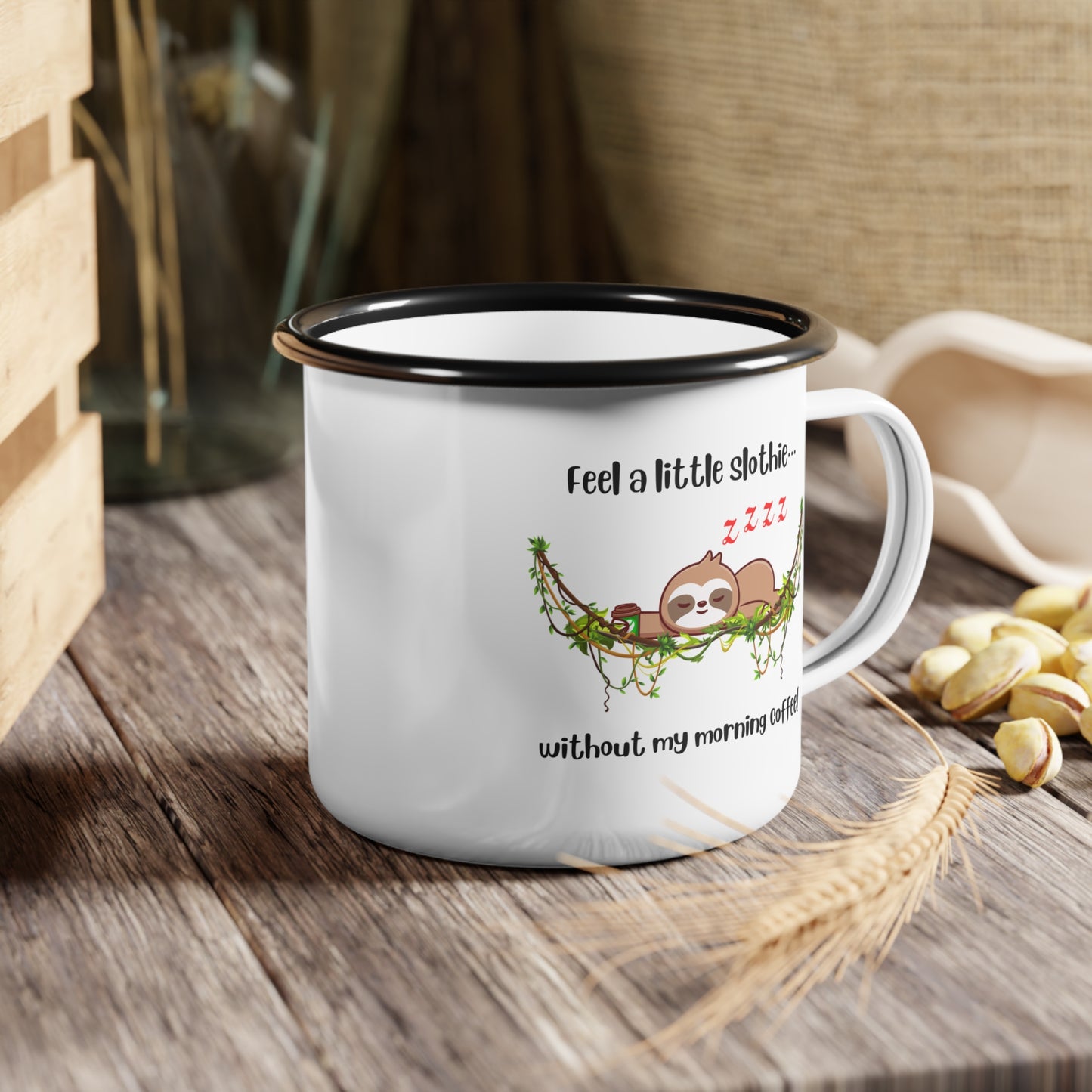 Feeling Slothie Enamel Camp Cup