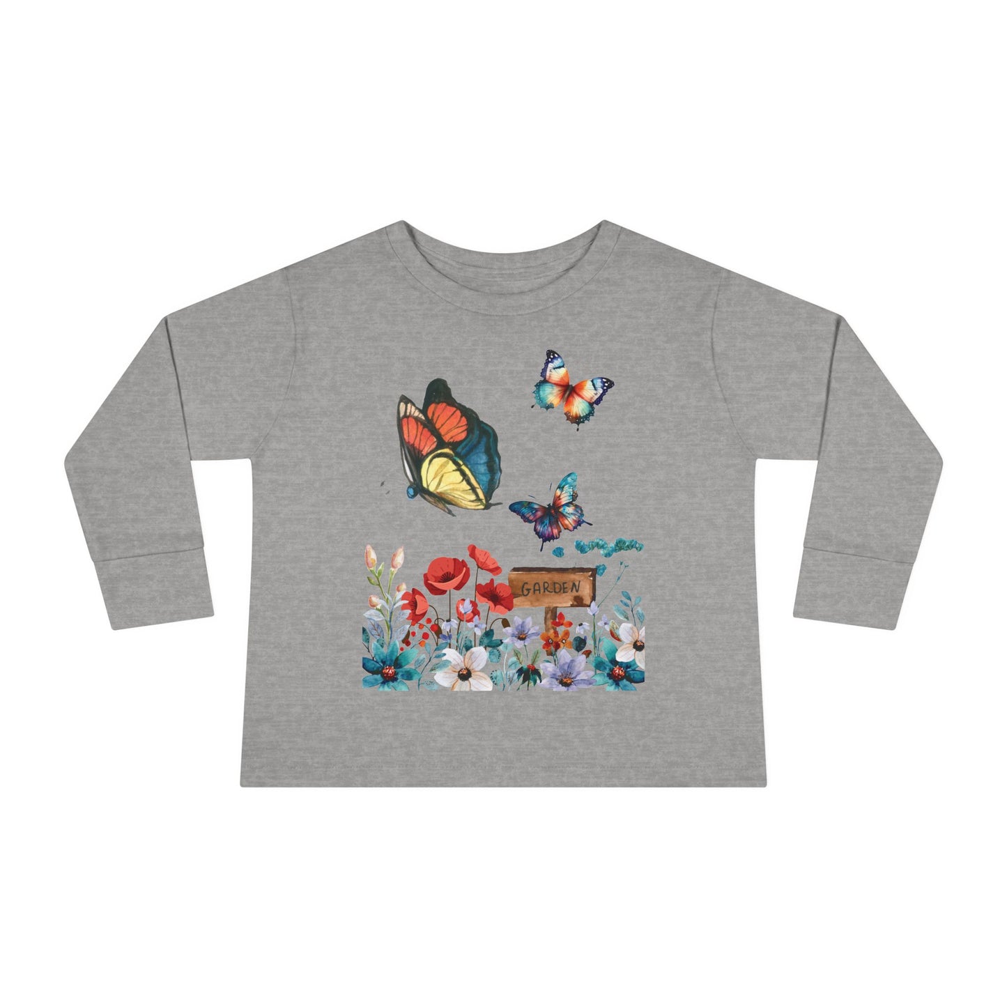 Butterfly garden Toddler Long Sleeve Tee