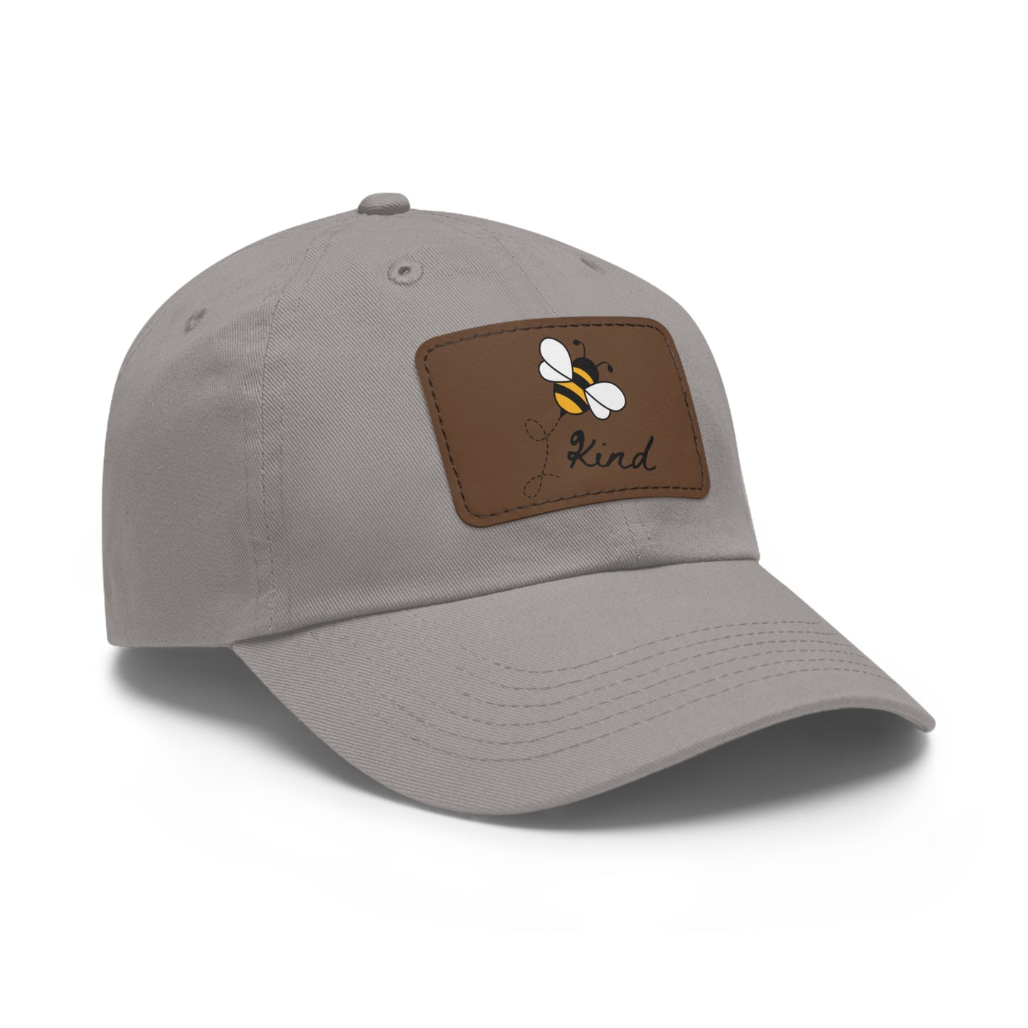 Bee Kind baseball cap with leather patch
