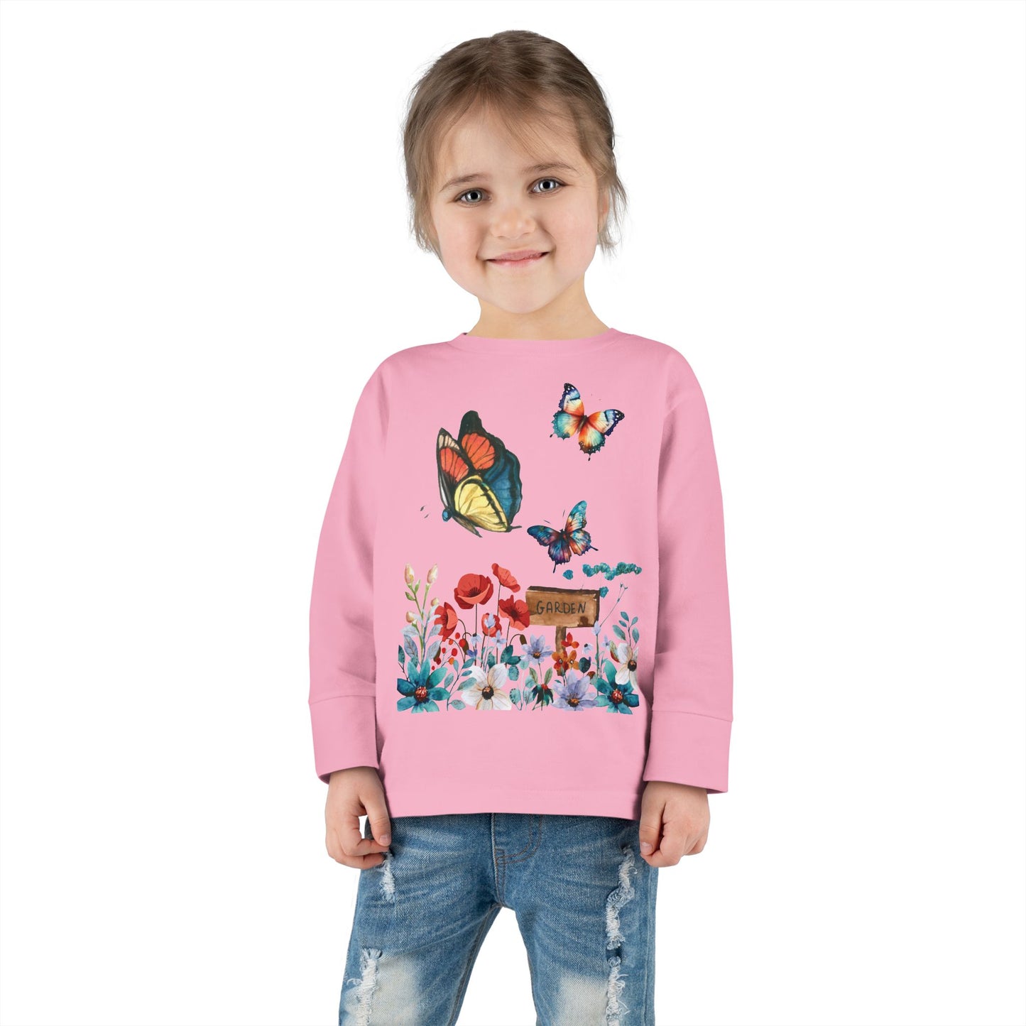 Butterfly garden Toddler Long Sleeve Tee