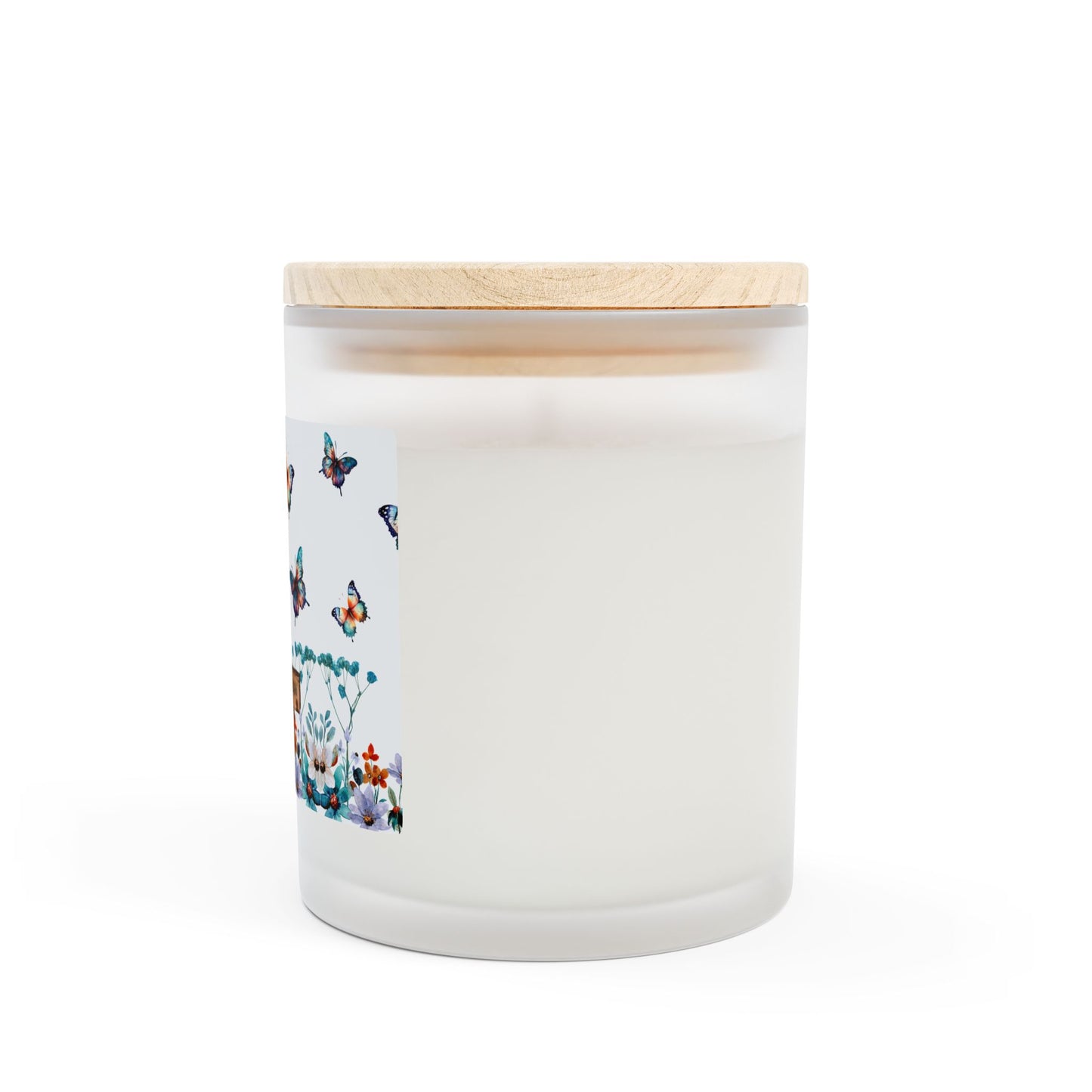 Bloom Like the Flowers Frosted Glass Candle, 11oz