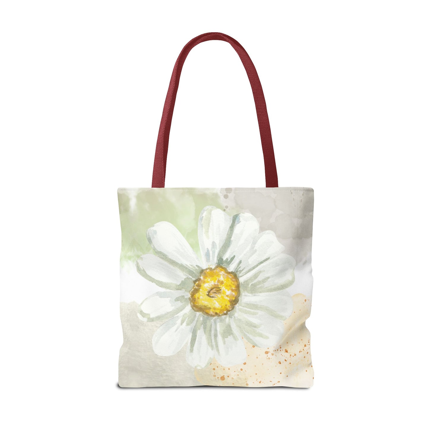 White Watercolor Daisy Tote Bag