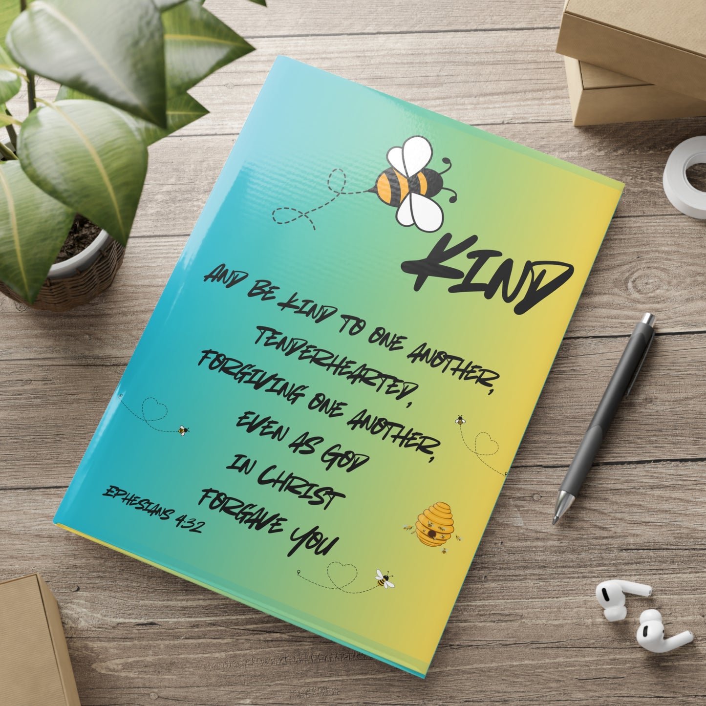 Bee Kind Hardcover Notebook - Ephesians 4:32