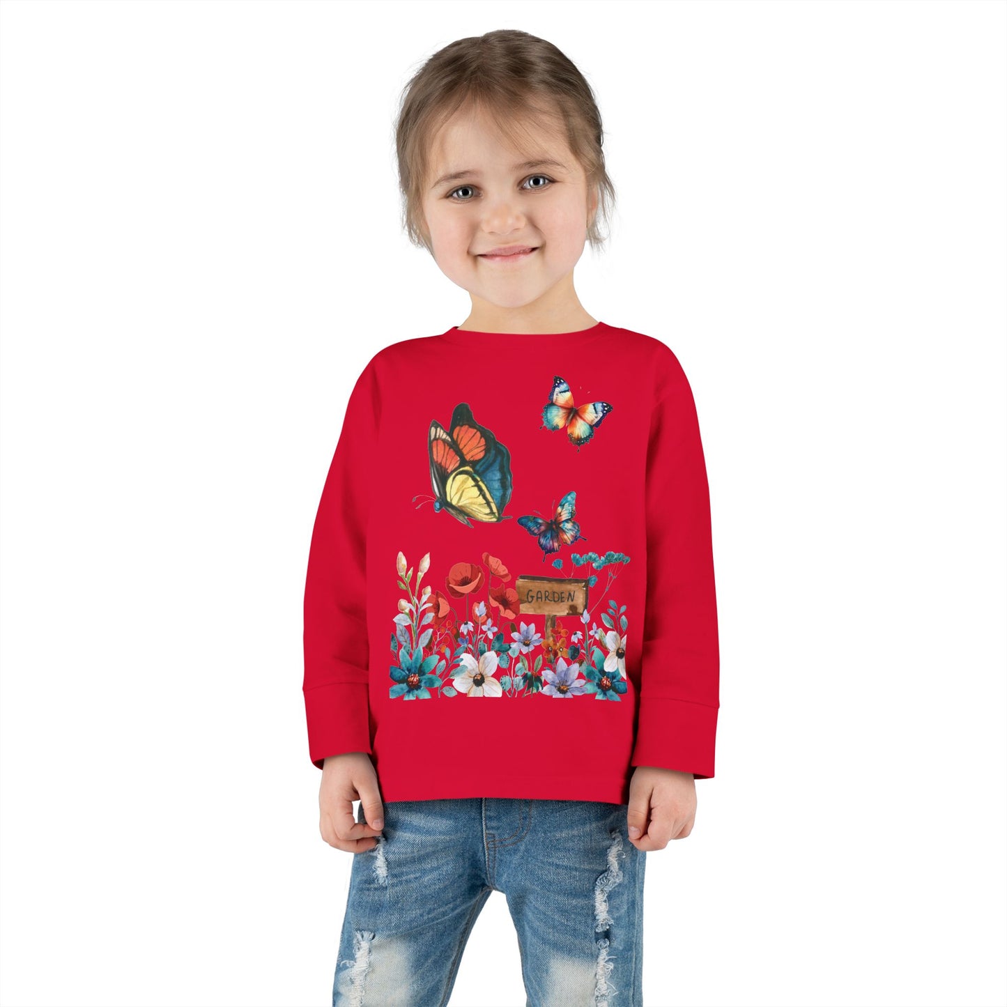 Butterfly garden Toddler Long Sleeve Tee