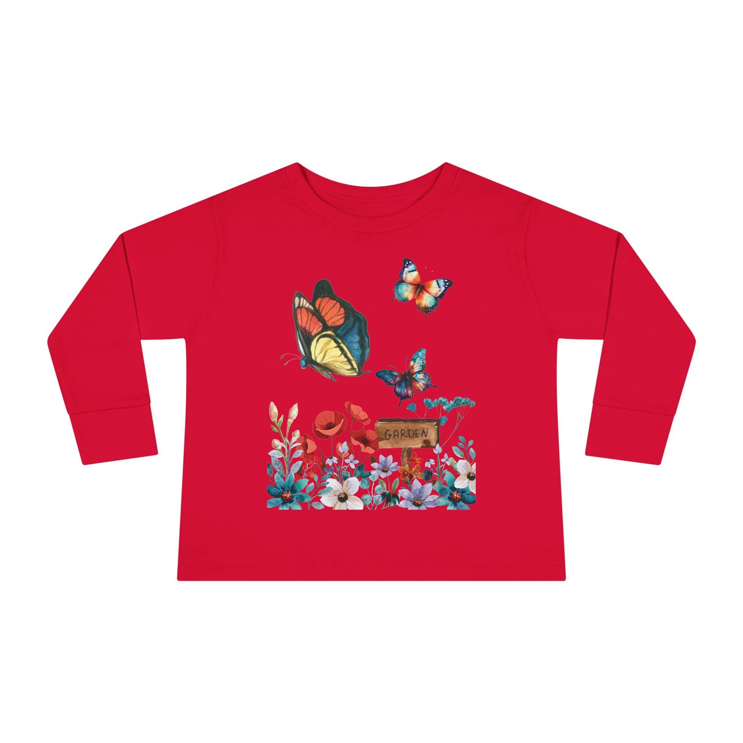 Butterfly garden Toddler Long Sleeve Tee