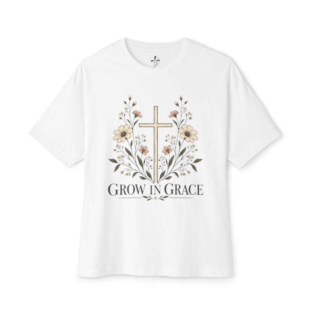 Grow in Grace Floral Cross Tee