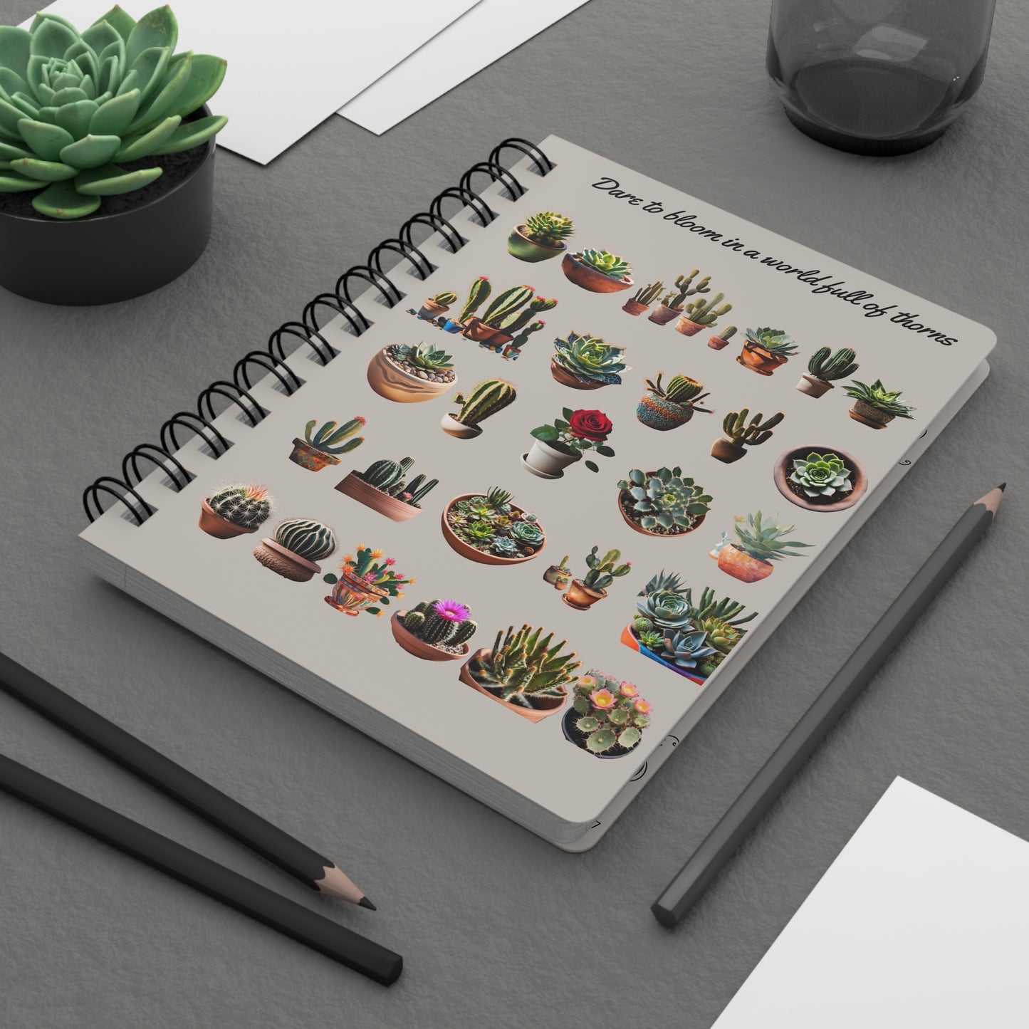 Dare to Bloom Spiral Bound Journal -  Perfect for Plant Lovers and Nature Enthusiasts