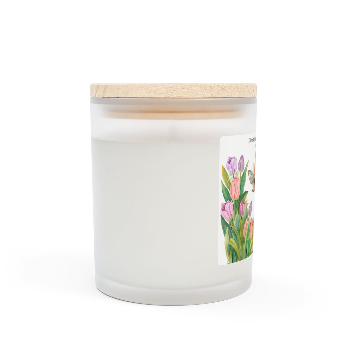 Kissed Petals Glass Candle, 11oz
