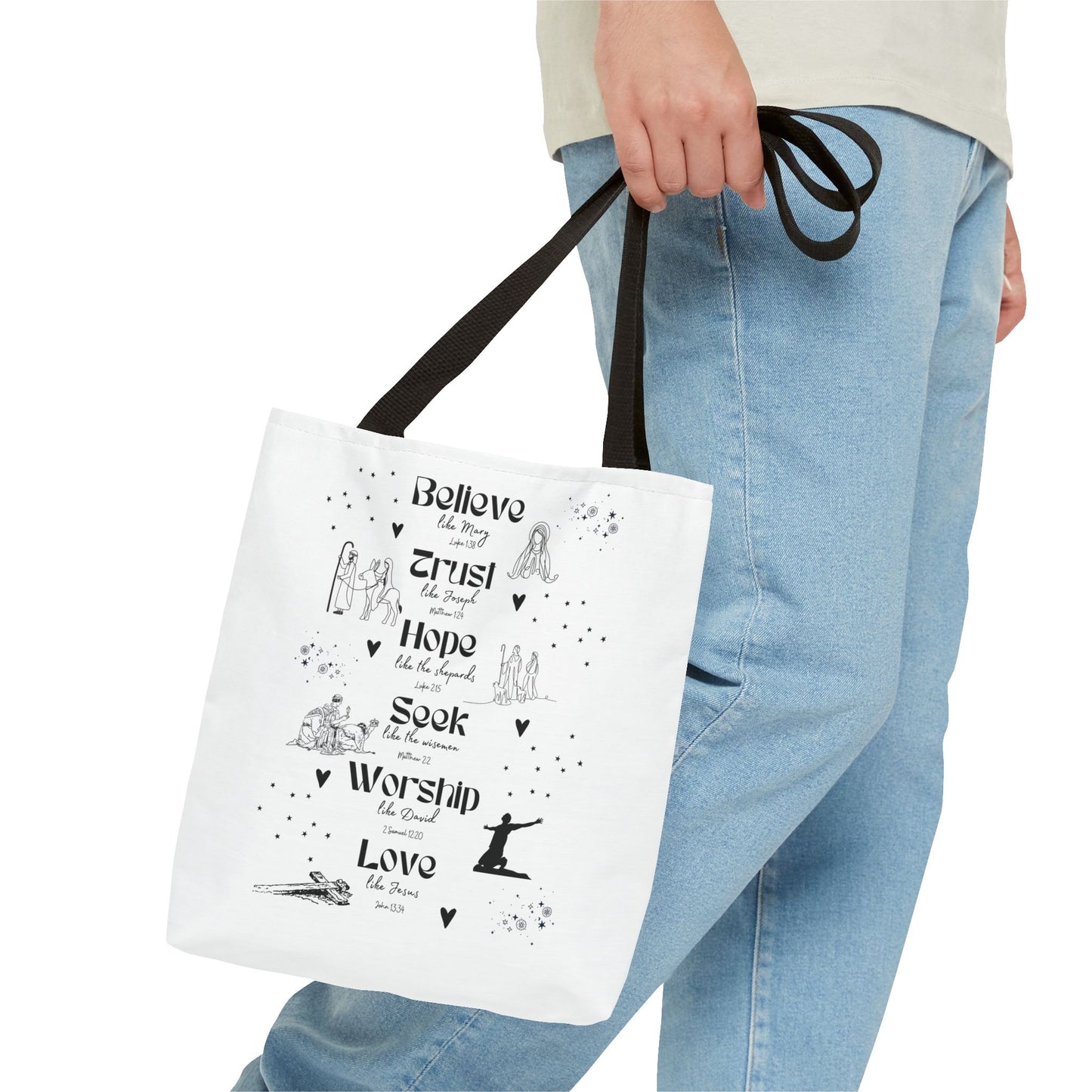 Believe like Mary Tote Bag