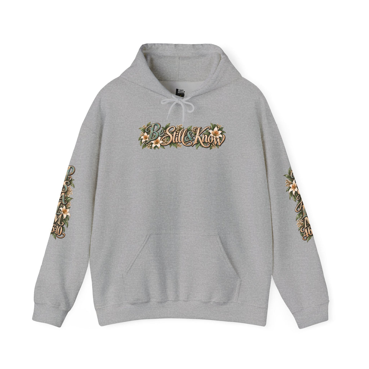 Be Still Hoodie — "Be Still, Know That I Am God" Christian Graphic Hooded Sweatshirt