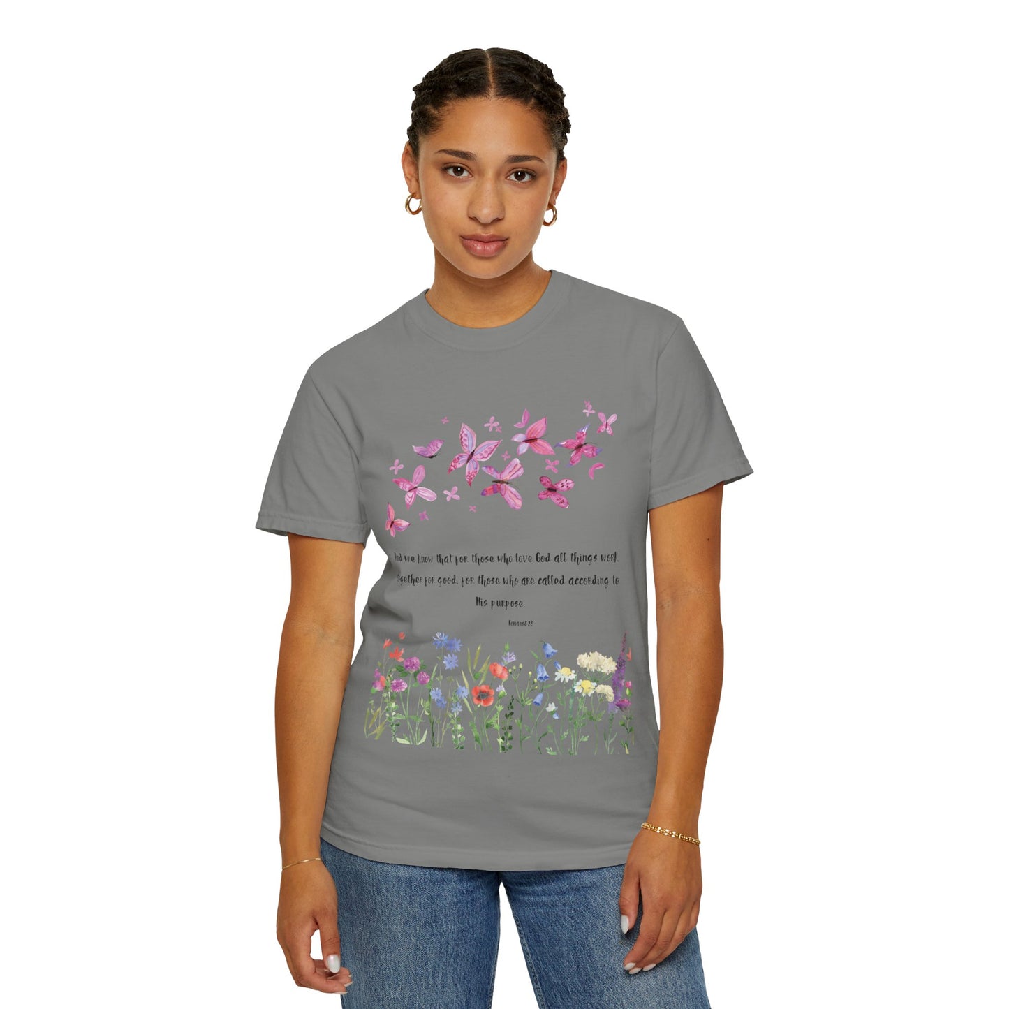 Romans 8:28 with grace T-shirt