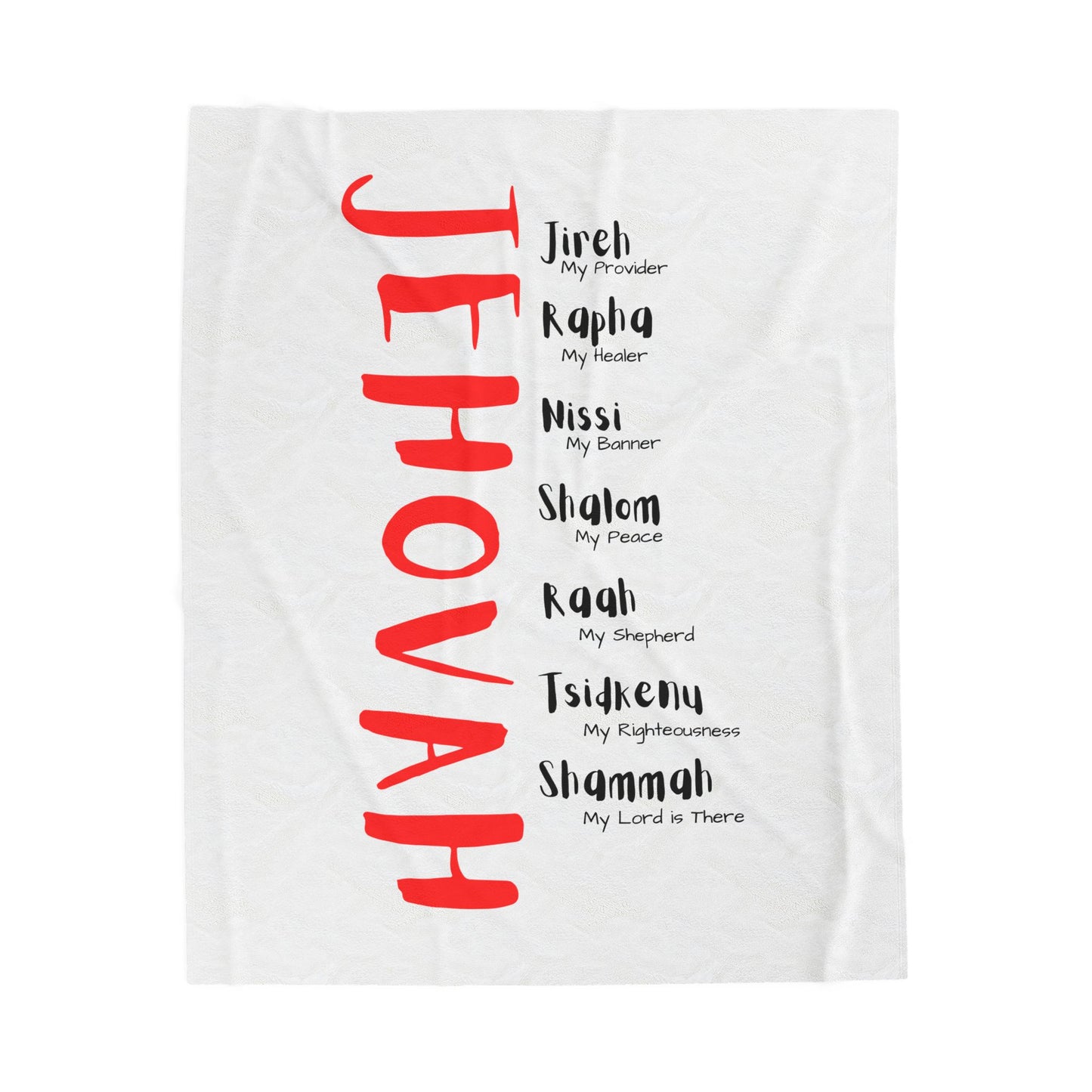 Jehovah Velveteen Plush Blanket