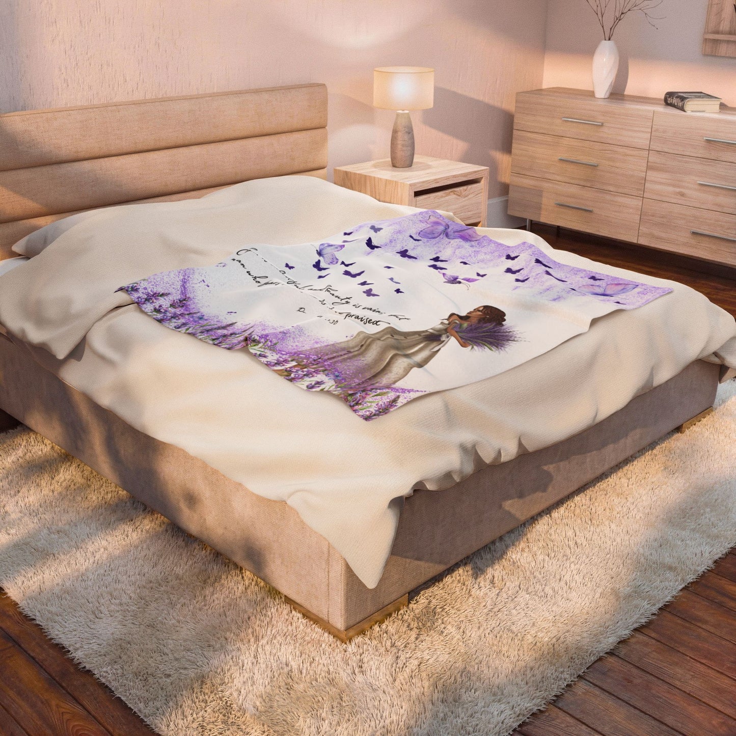 Proverbs 31:30 Velveteen Plush Blanket