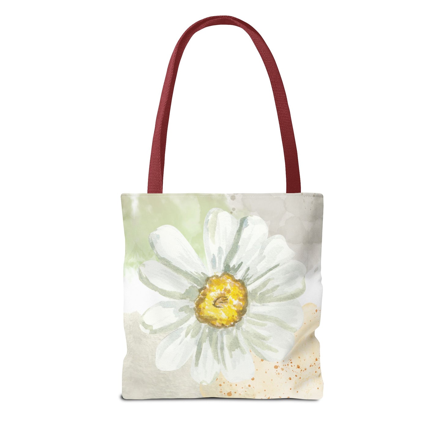 White Watercolor Daisy Tote Bag