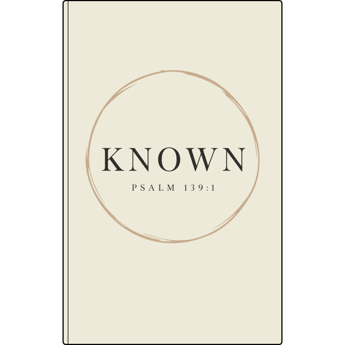 Known — Vegan Leather Journal with Engraved Psalm 139:1 Cover