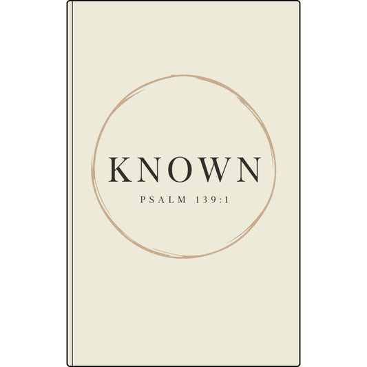 Known — Vegan Leather Journal with Engraved Psalm 139:1 Cover
