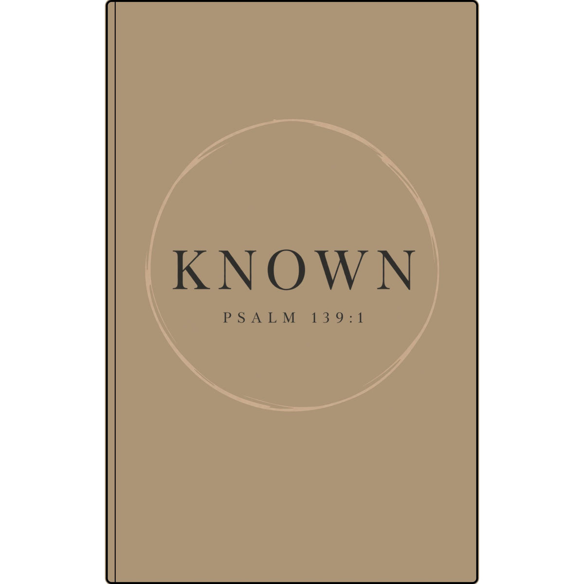 Known — Vegan Leather Journal with Engraved Psalm 139:1 Cover