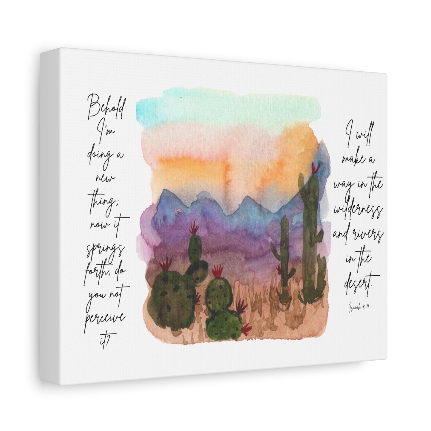 Behold ai’m Doing a New Thing Wall Canvas — Matte Stretched Canvas with Verse