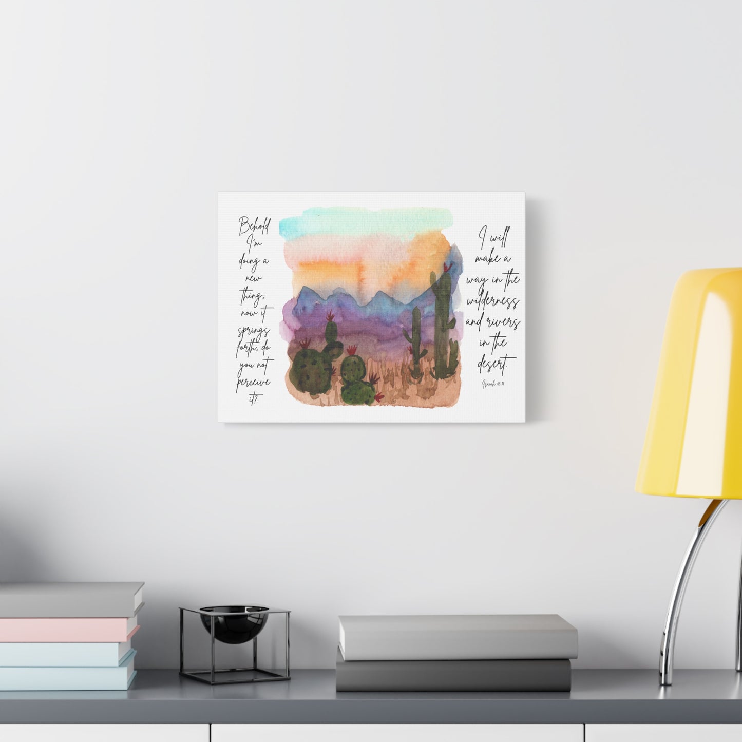 Behold ai’m Doing a New Thing Wall Canvas — Matte Stretched Canvas with Verse