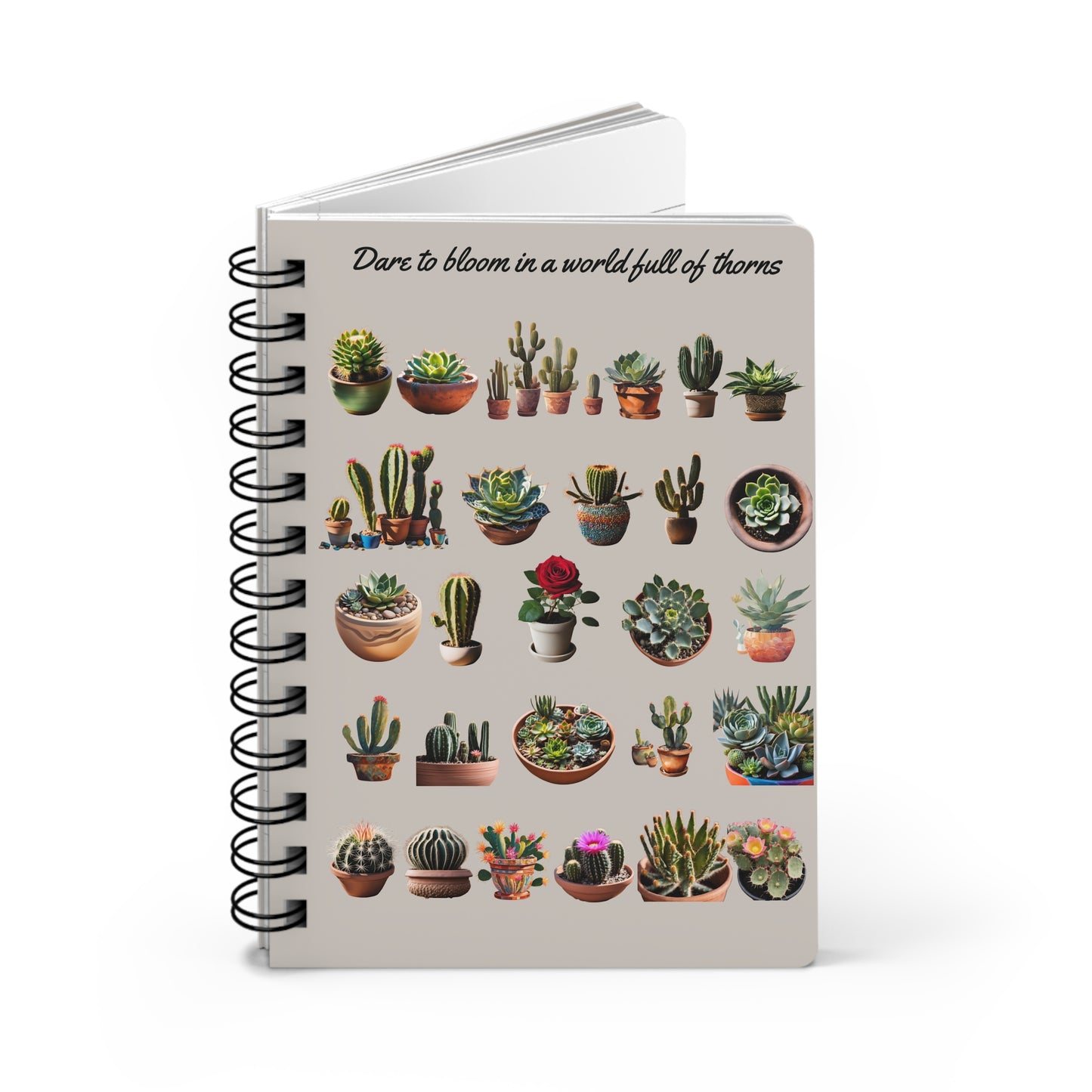 Dare to Bloom Spiral Bound Journal -  Perfect for Plant Lovers and Nature Enthusiasts