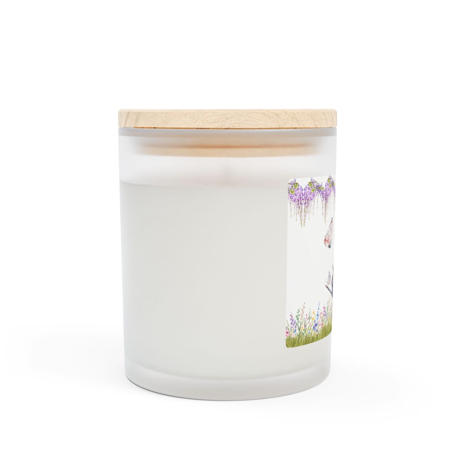 Bloom in the Rain Frosted Glass Candle, 11oz