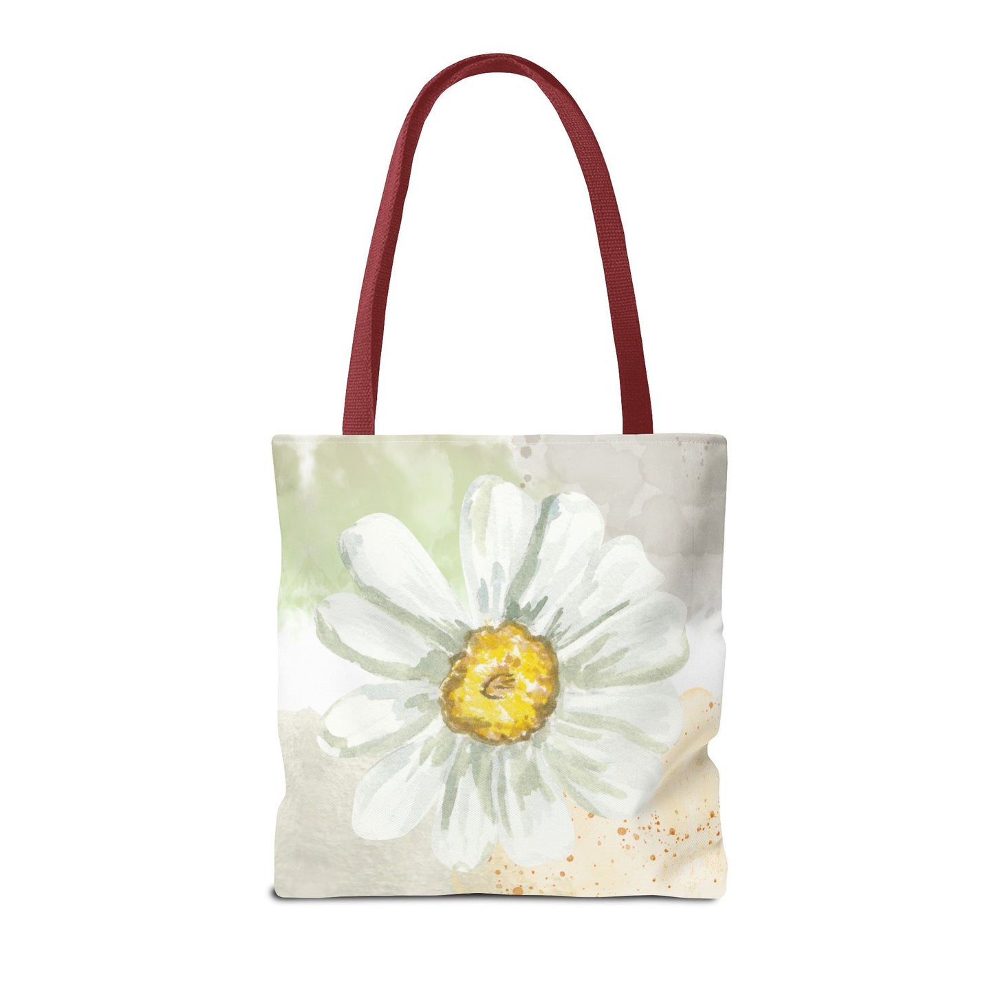 White Watercolor Daisy Tote Bag