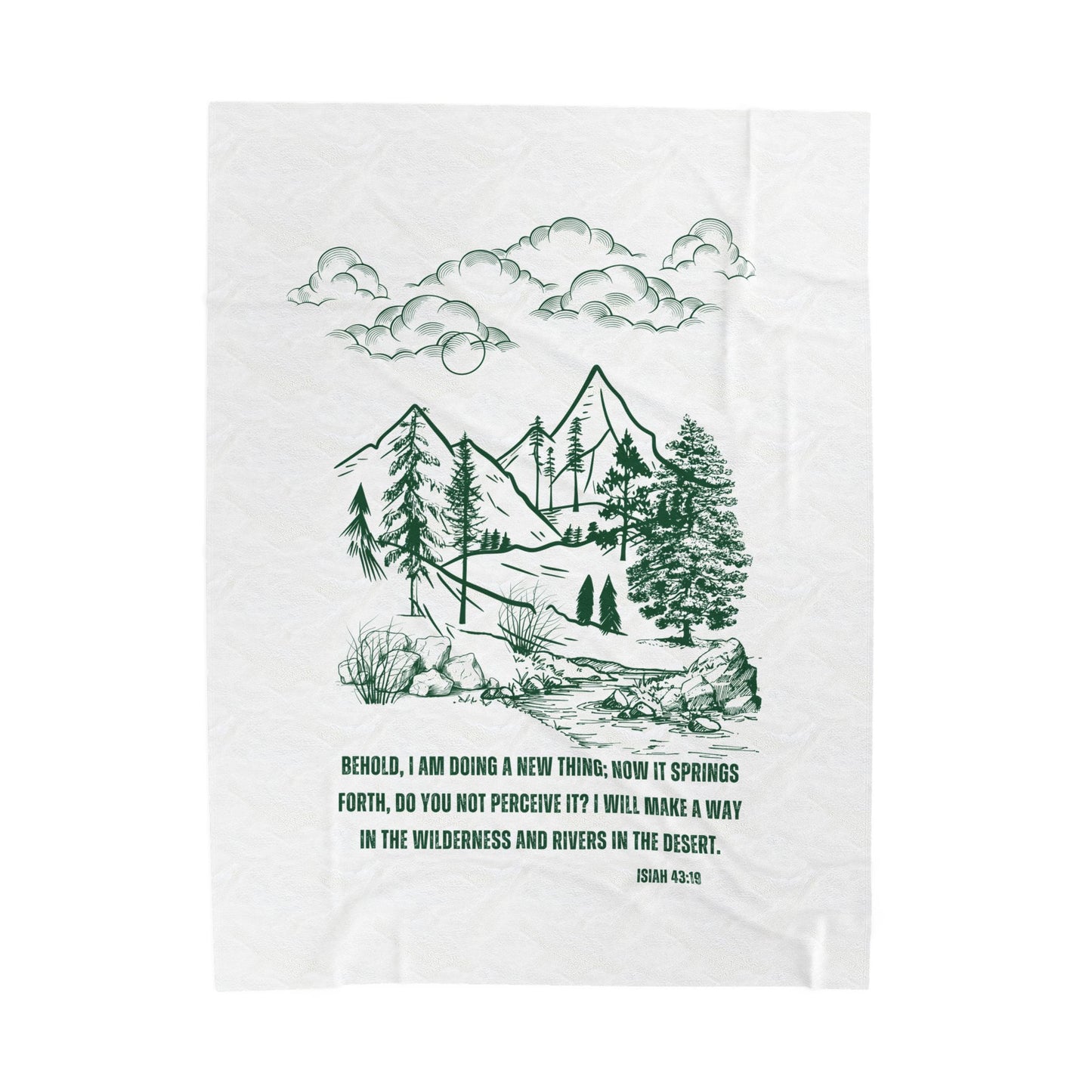 Isaiah 43:19 Velveteen Plush Blanket