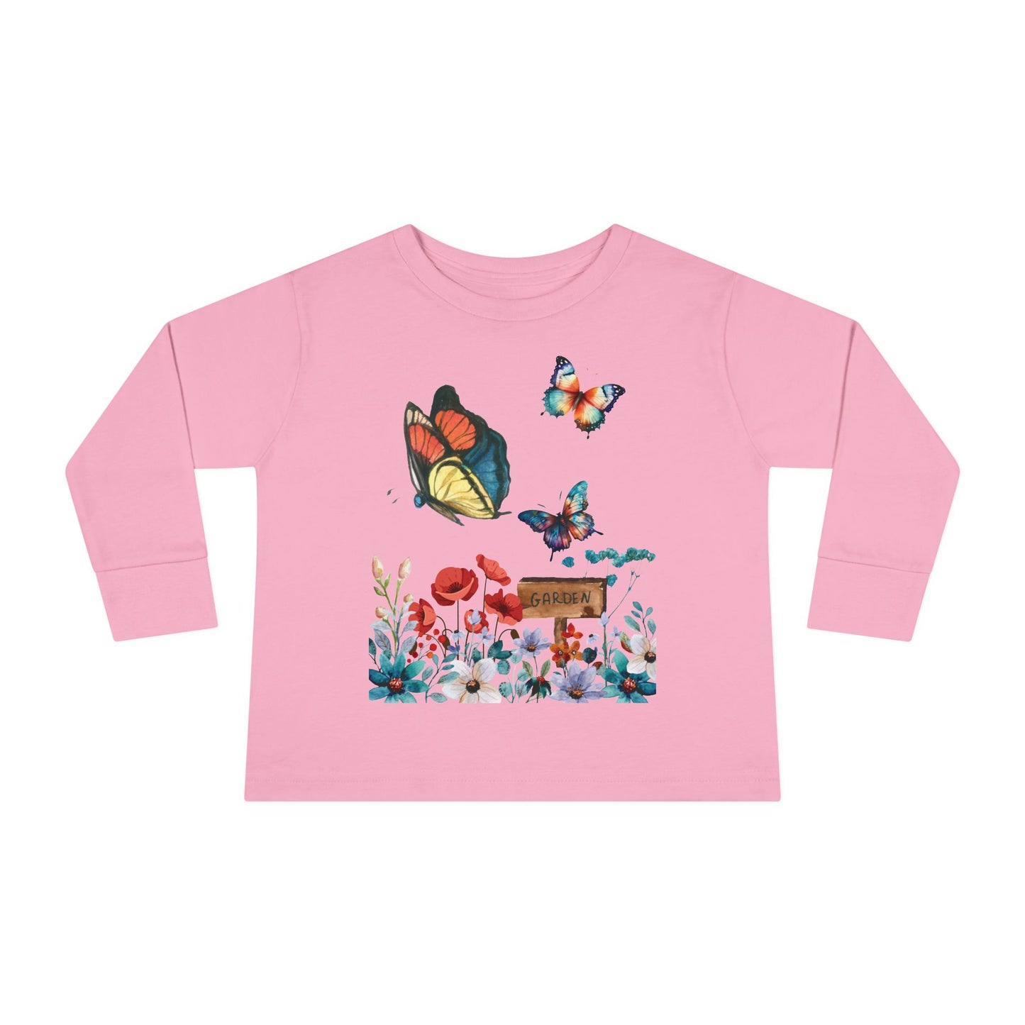 Butterfly garden Toddler Long Sleeve Tee