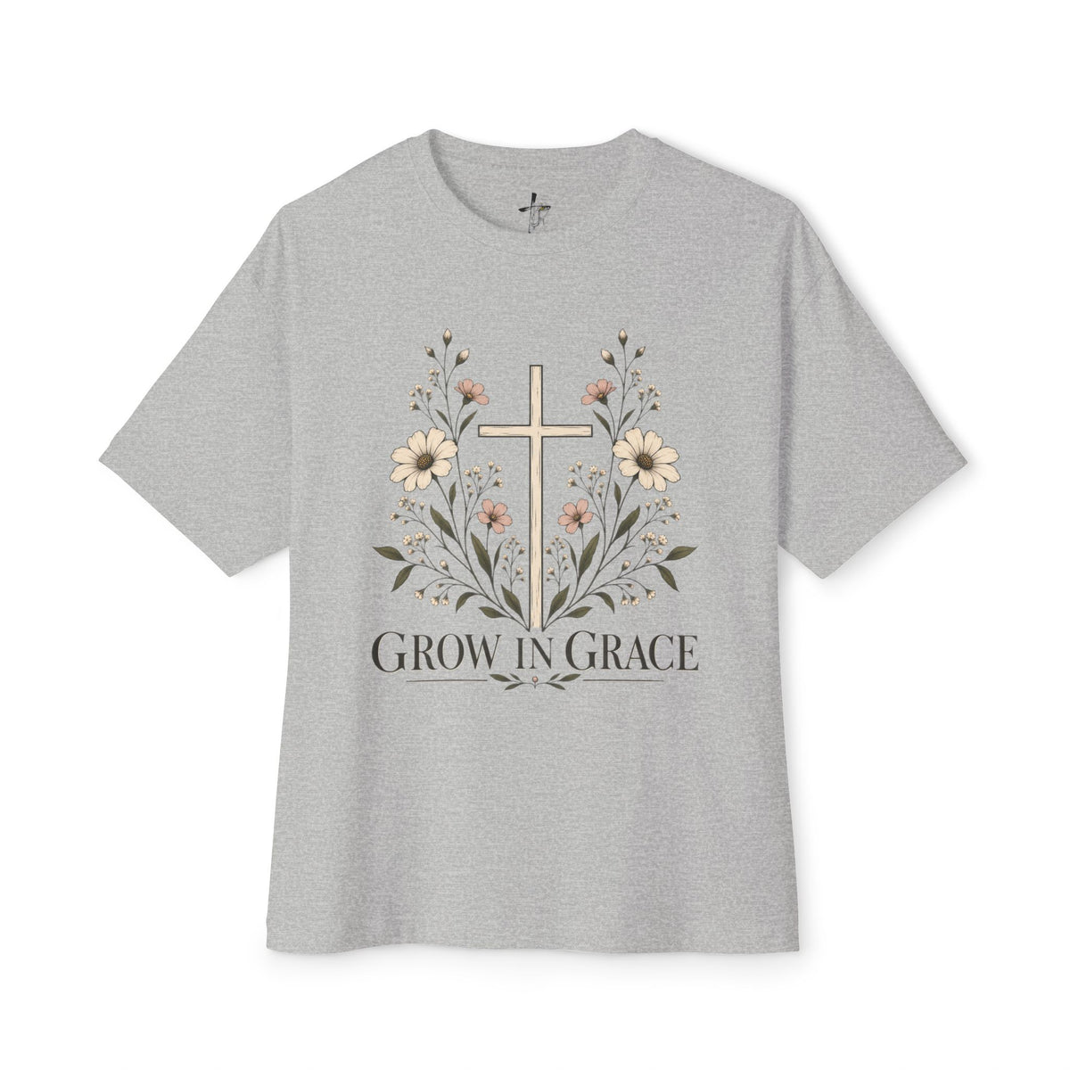 Grow in Grace Floral Cross Tee