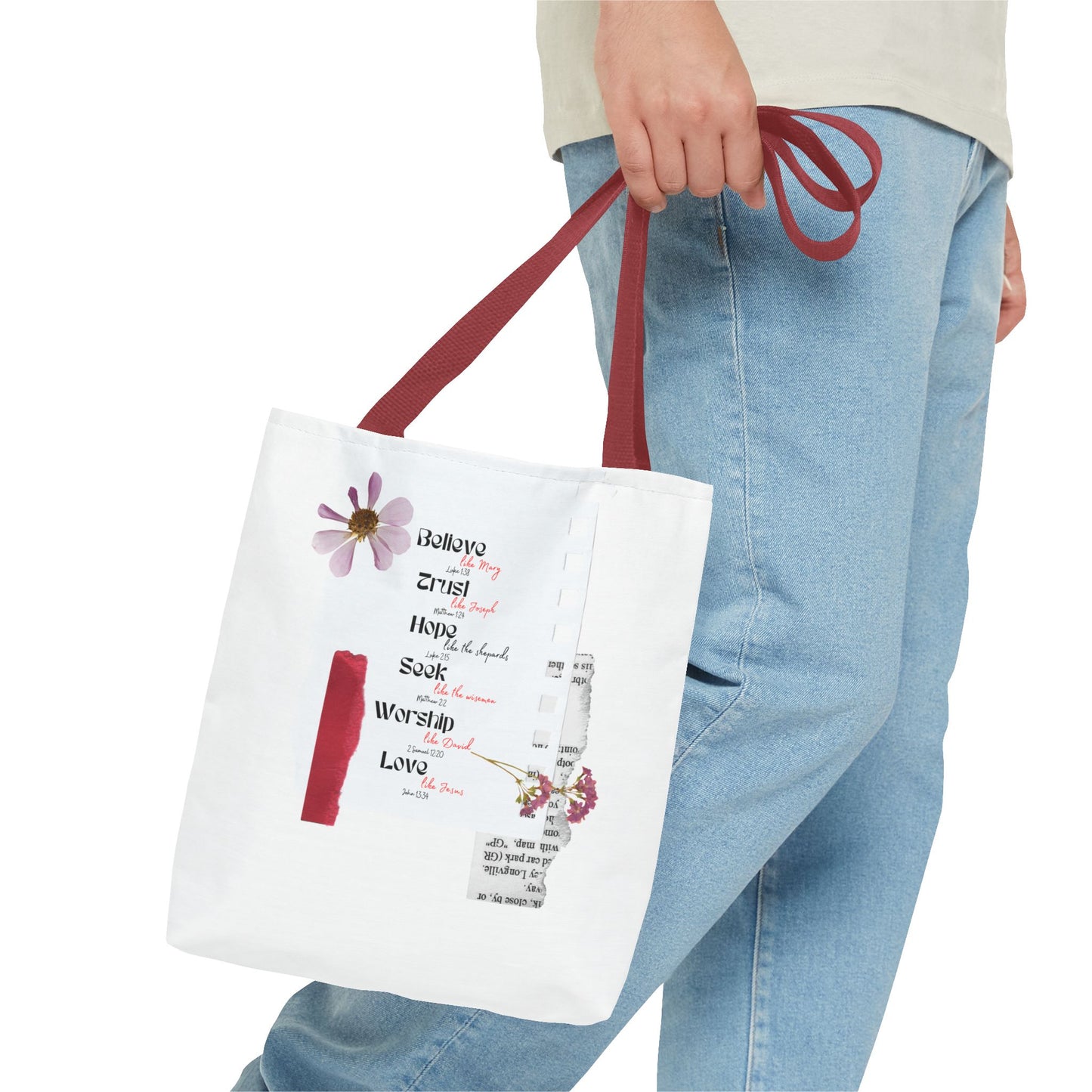 Believe Like Mary Tote Bag