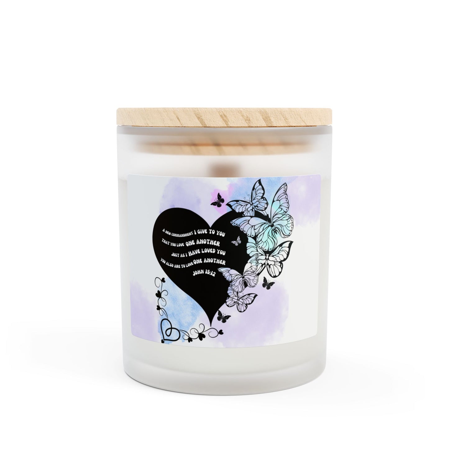 Love One Another Frosted Glass Candle, 11oz