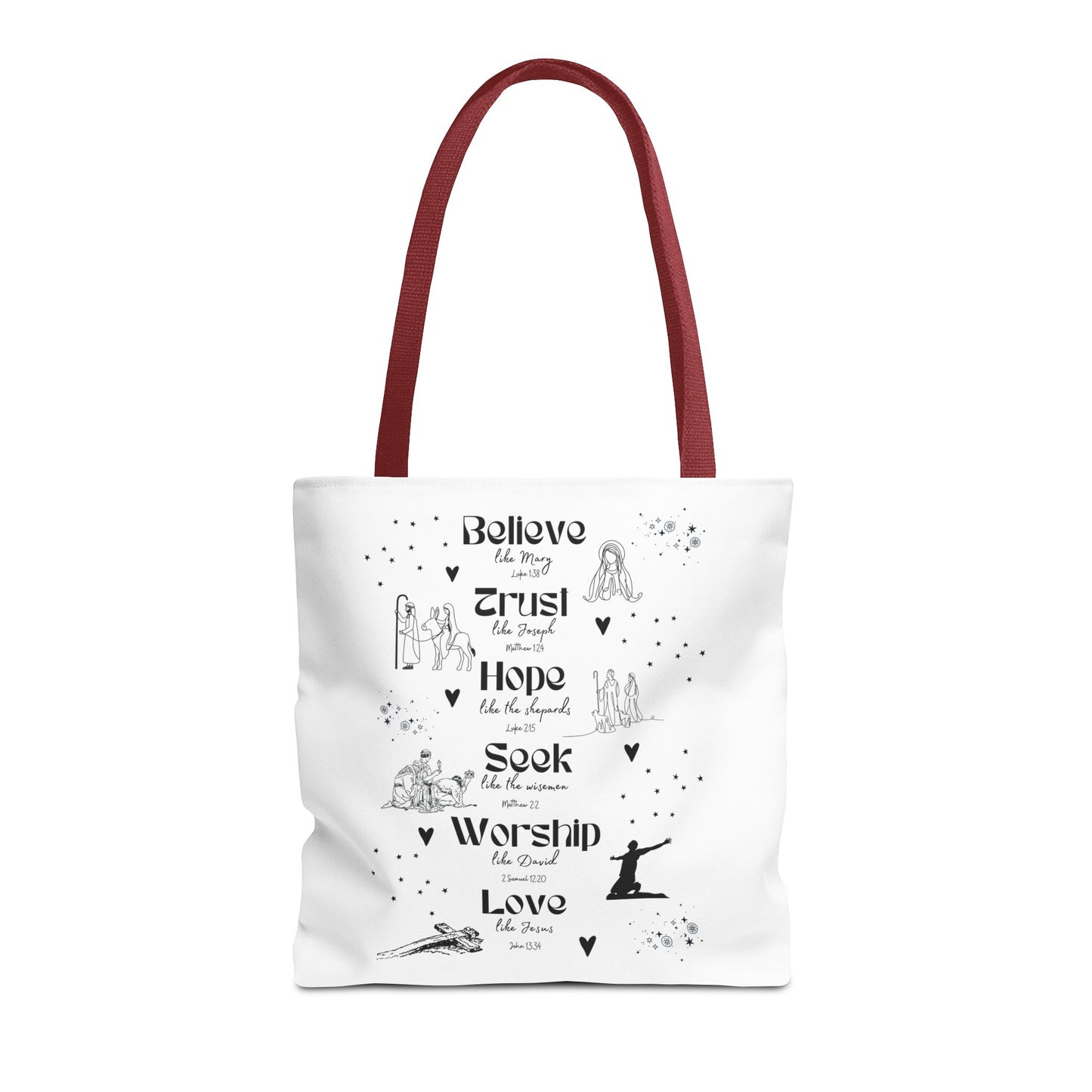 Believe like Mary Tote Bag
